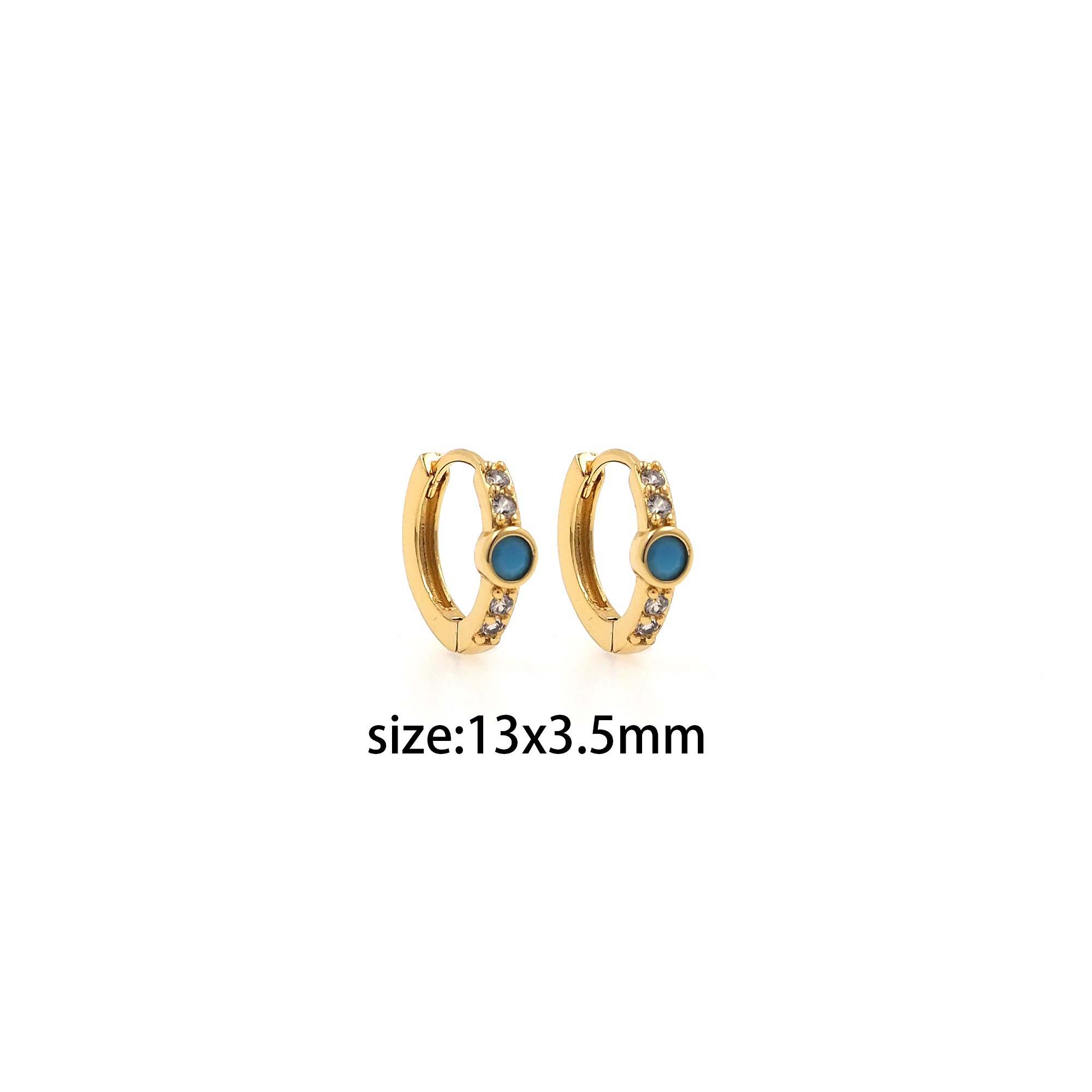 18K Gold Filled Round Hoop Earrings,Dainty Zirconia Earrings,Gold Hoops,Dainty CZ Hoops Huggie
