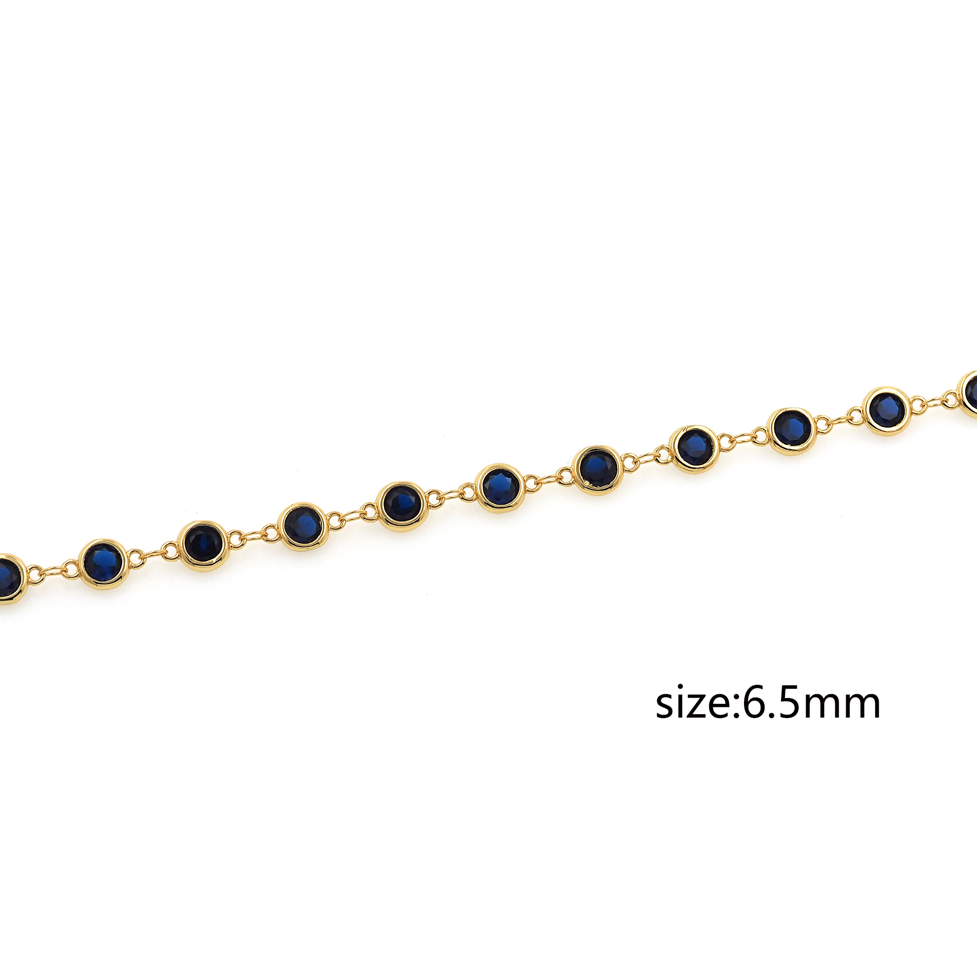 18K Gold Filled Round CZ Chain,Minimalist Chains,Tennis Chain,Zirconia Chain,Thin Link Chain Necklace for Women DIY Jewelry Making Supply