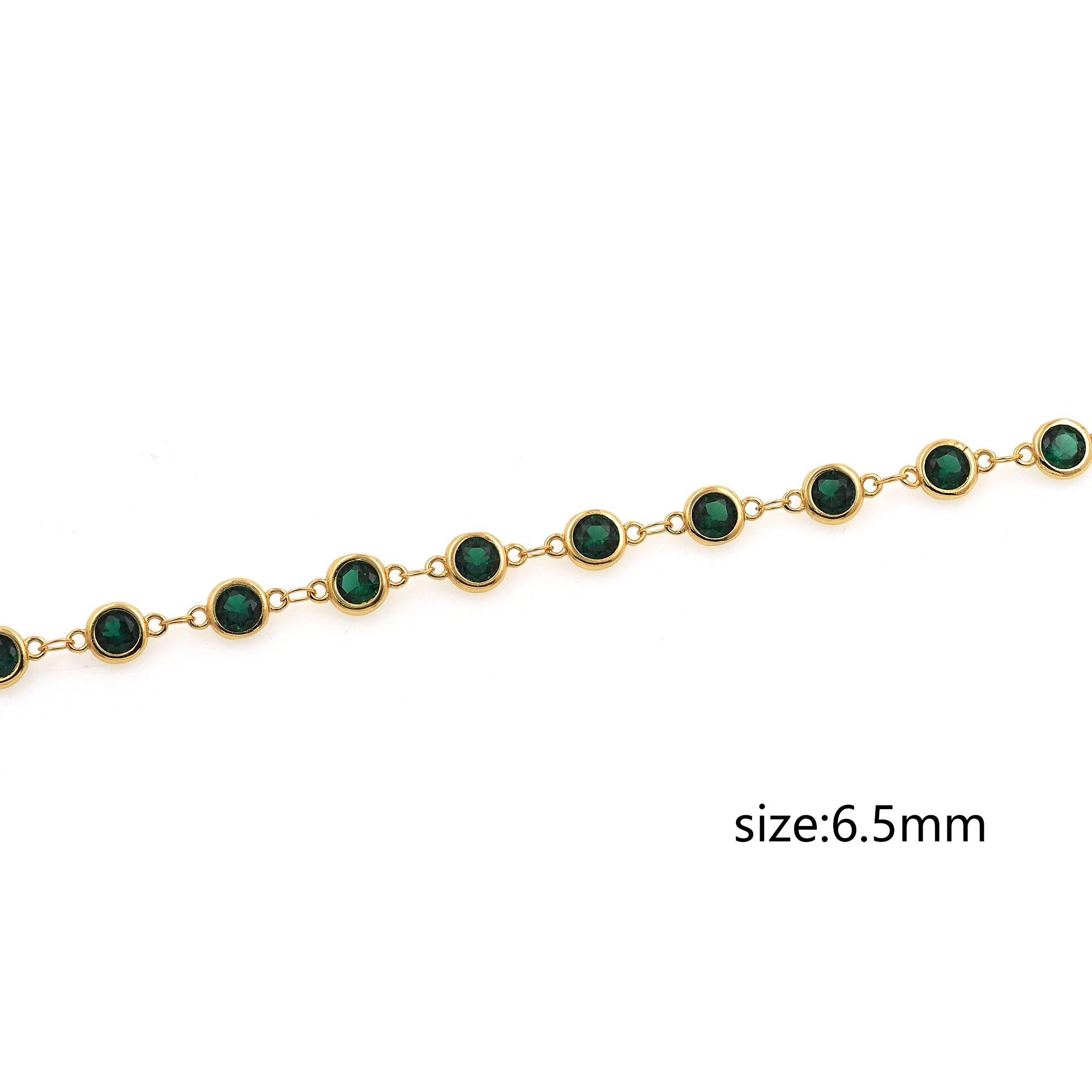 18K Gold Filled Round CZ Chain,Minimalist Chains,Tennis Chain,Zirconia Chain,Thin Link Chain Necklace for Women DIY Jewelry Making Supply