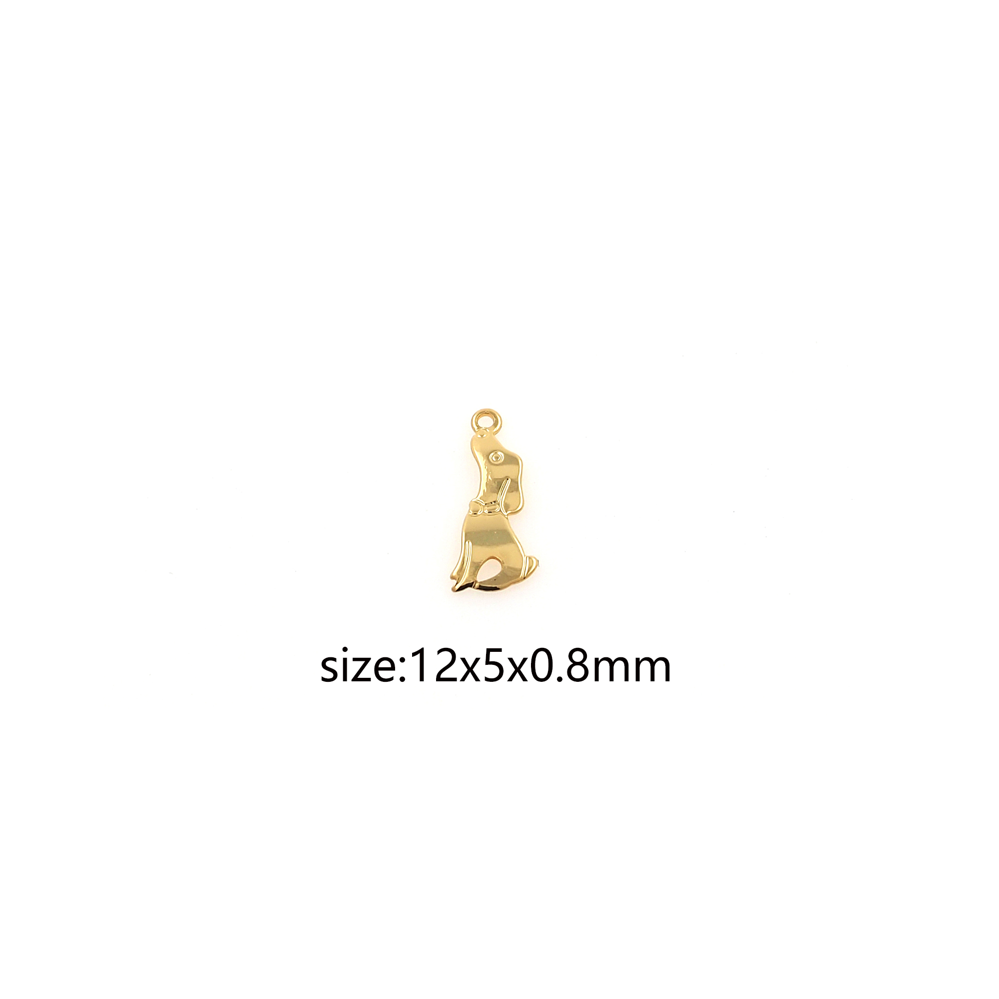 18K Gold Filled Dog Pendant,Animal Chamr Earrings Necklace for DIY Jewelry Making Supply