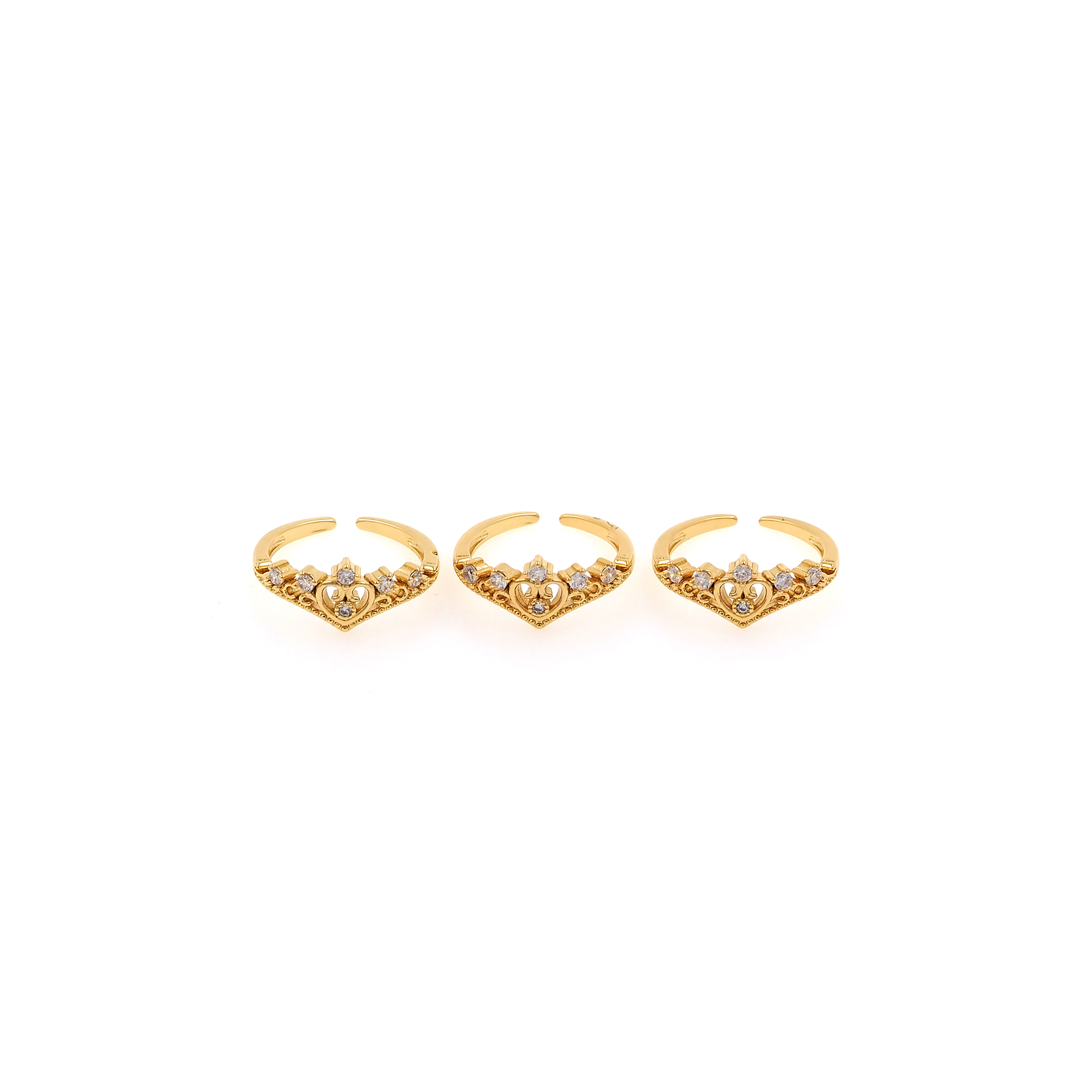 18K Gold Filled Crown Rings,Dainty Rings,Adjustable Ring,Minimalist Ring,Open Ring,Gift for Her