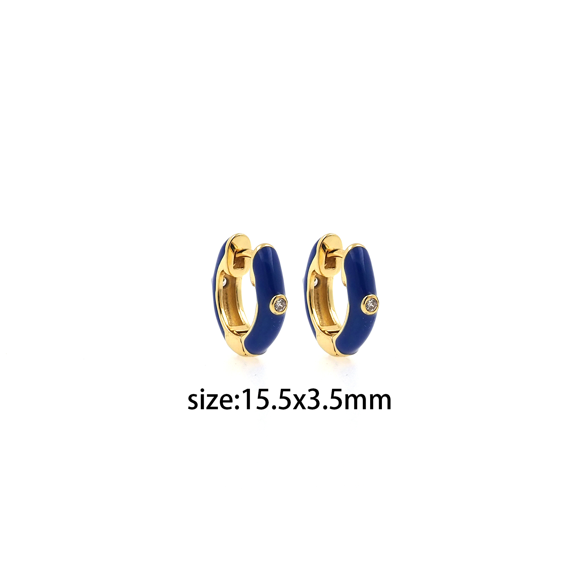 18K Gold Filled Enamel Earring,Round Hoops,Colorful Enamel Earrings,Gold Hoop Earrings,Huggie Earrings