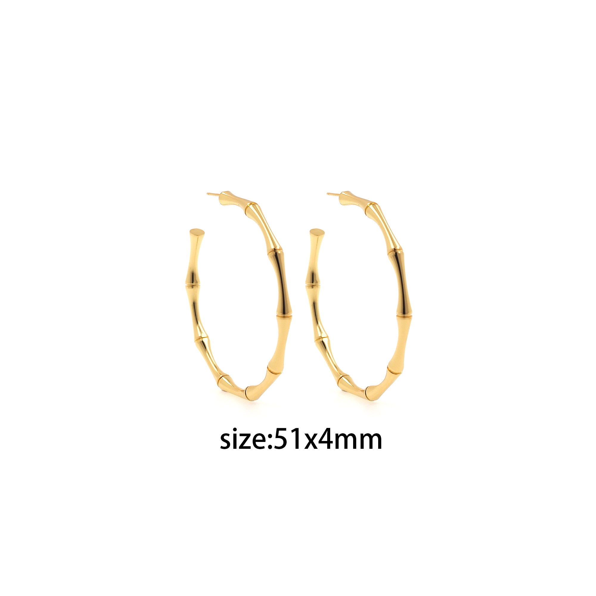 18K Gold Filled Bamboo Hoop Earrings,Minimalist Earrings,Gold Hoops,Dainty Hoops Huggie