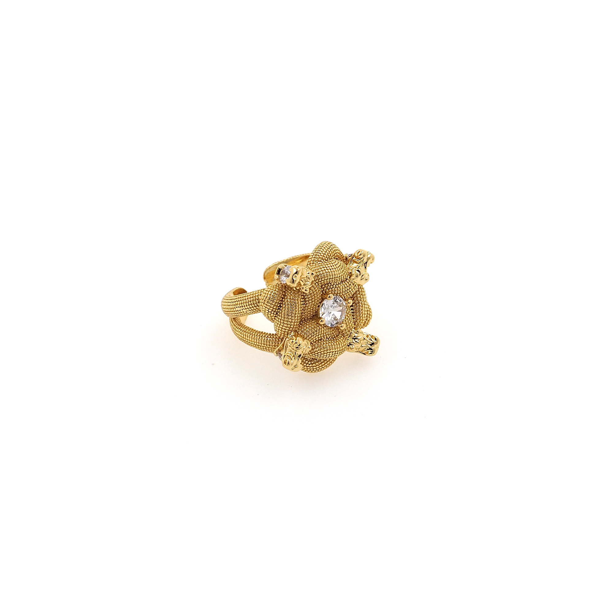 18K Gold Filled Knot CZ Ring,Minimalist Ring,Dainty Zirconia Ring,Open Ring,Adjustable Ring