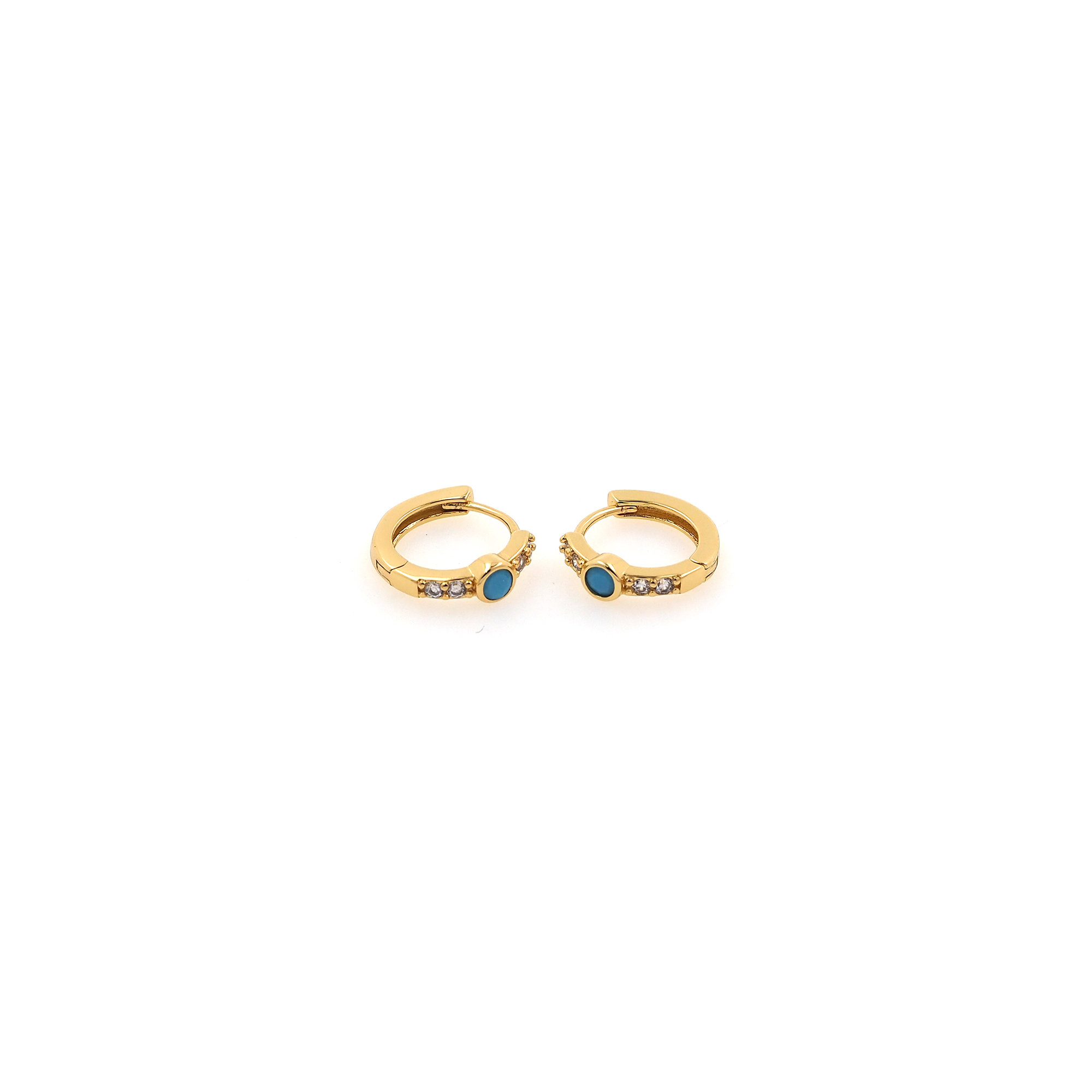 18K Gold Filled Round Hoop Earrings,Dainty Zirconia Earrings,Gold Hoops,Dainty CZ Hoops Huggie