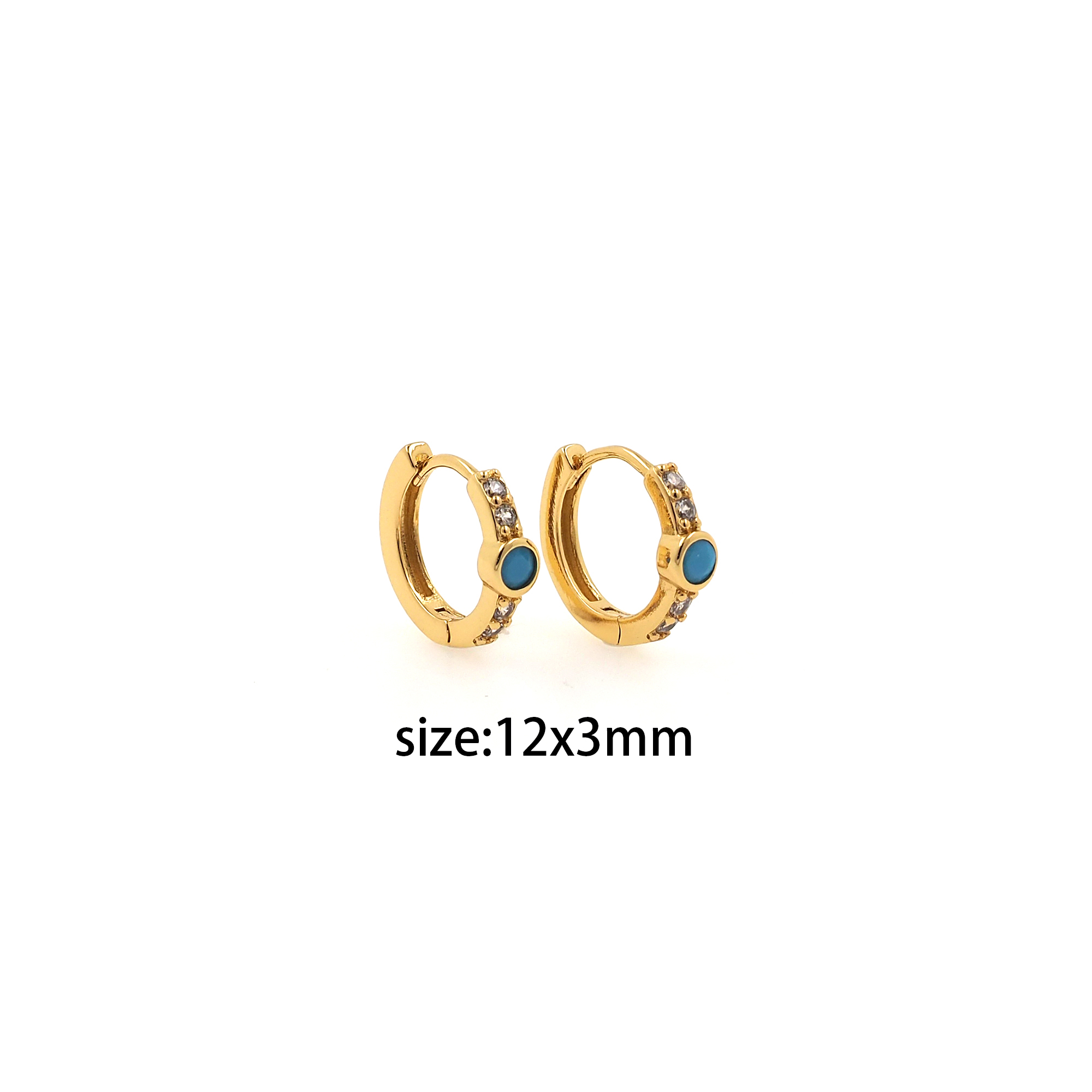 18K Gold Filled Round Hoop Earrings,Dainty Zirconia Earrings,Gold Hoops,Dainty CZ Hoops Huggie