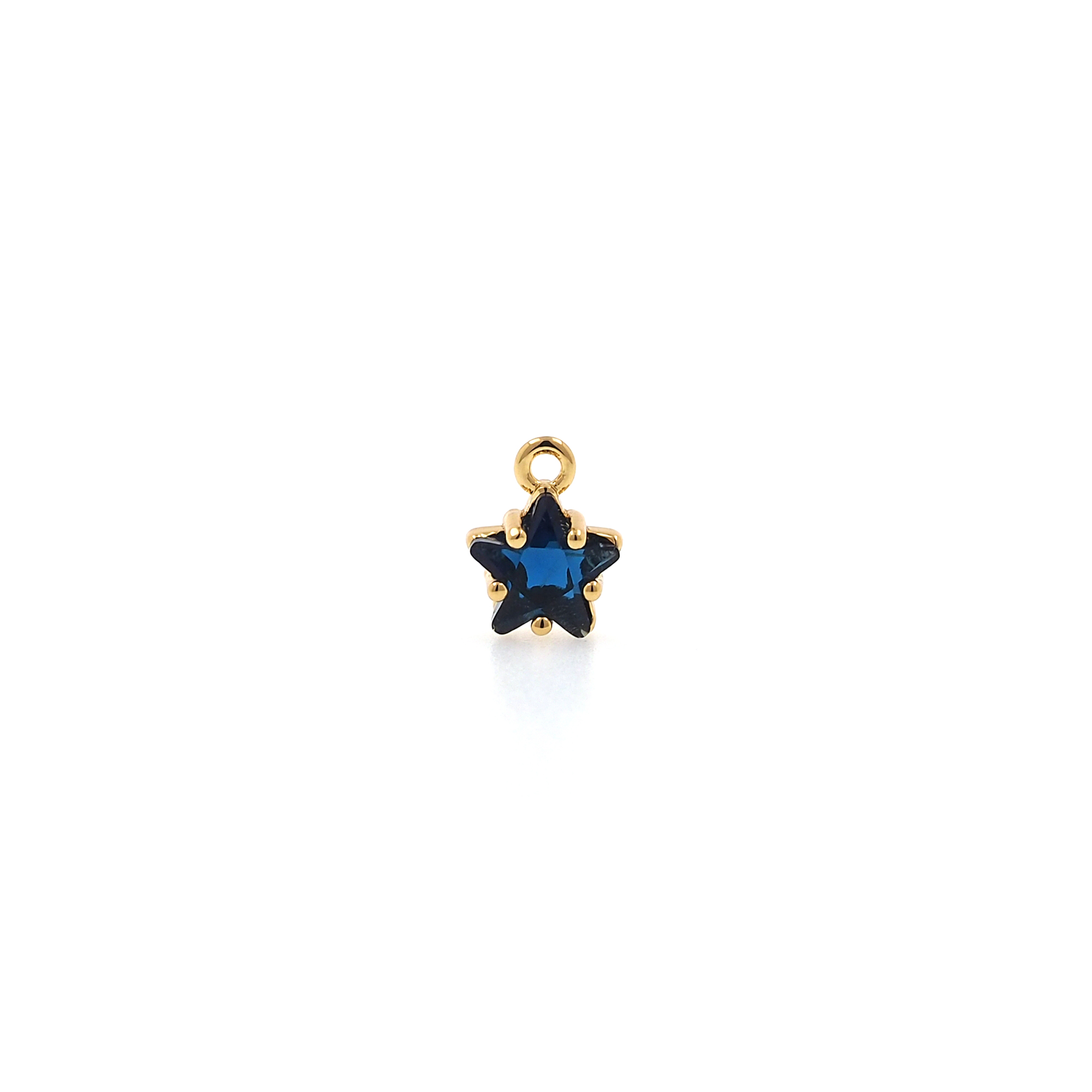 18K Gold Filled Star Pendant,Celestial Charm,Crystal Star Earrings Necklace for DIY Jewelry Making Supply