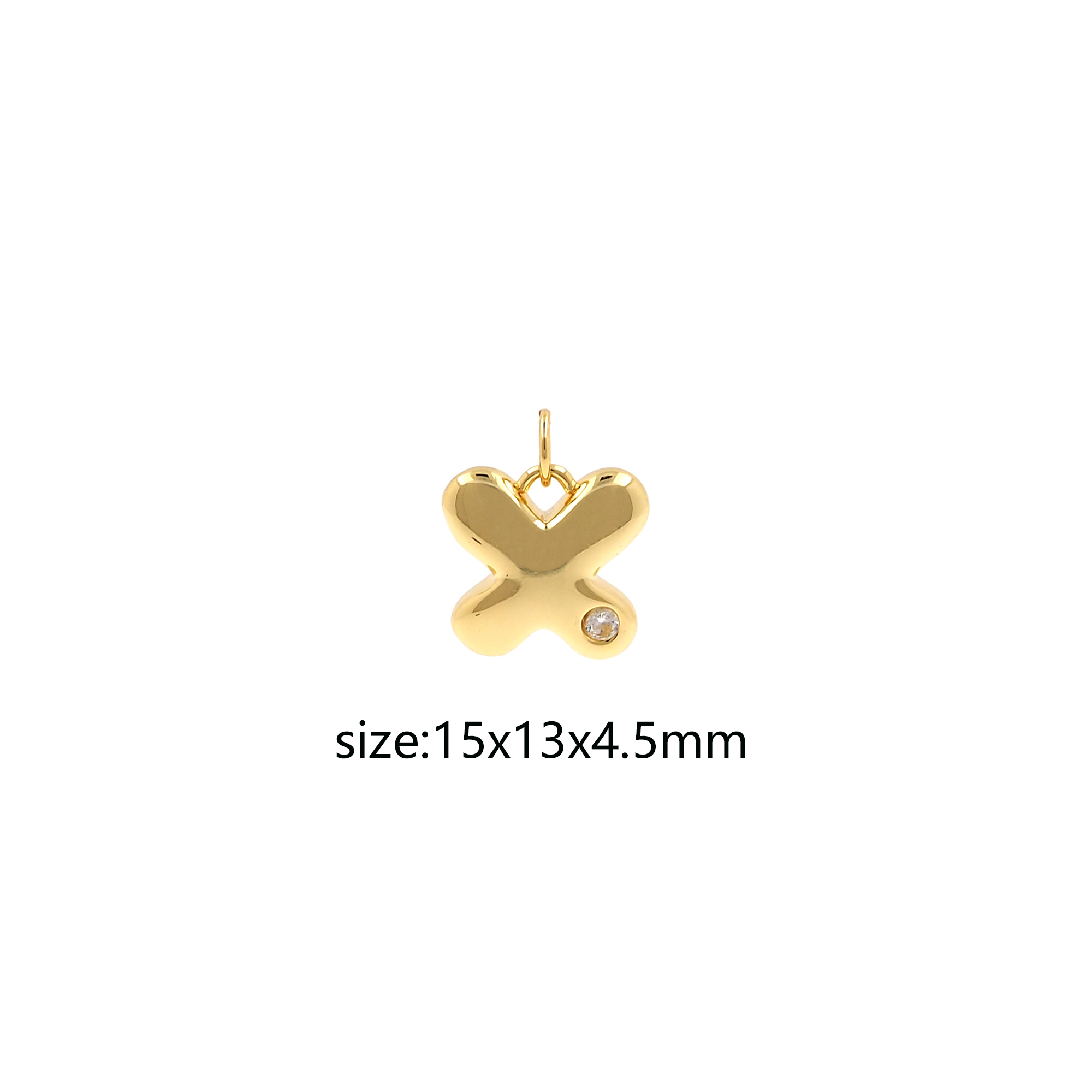 18K Gold Filled Butterfly Pendant,Insect Charm Earrings Necklace for DIY Jewelry Making Supply