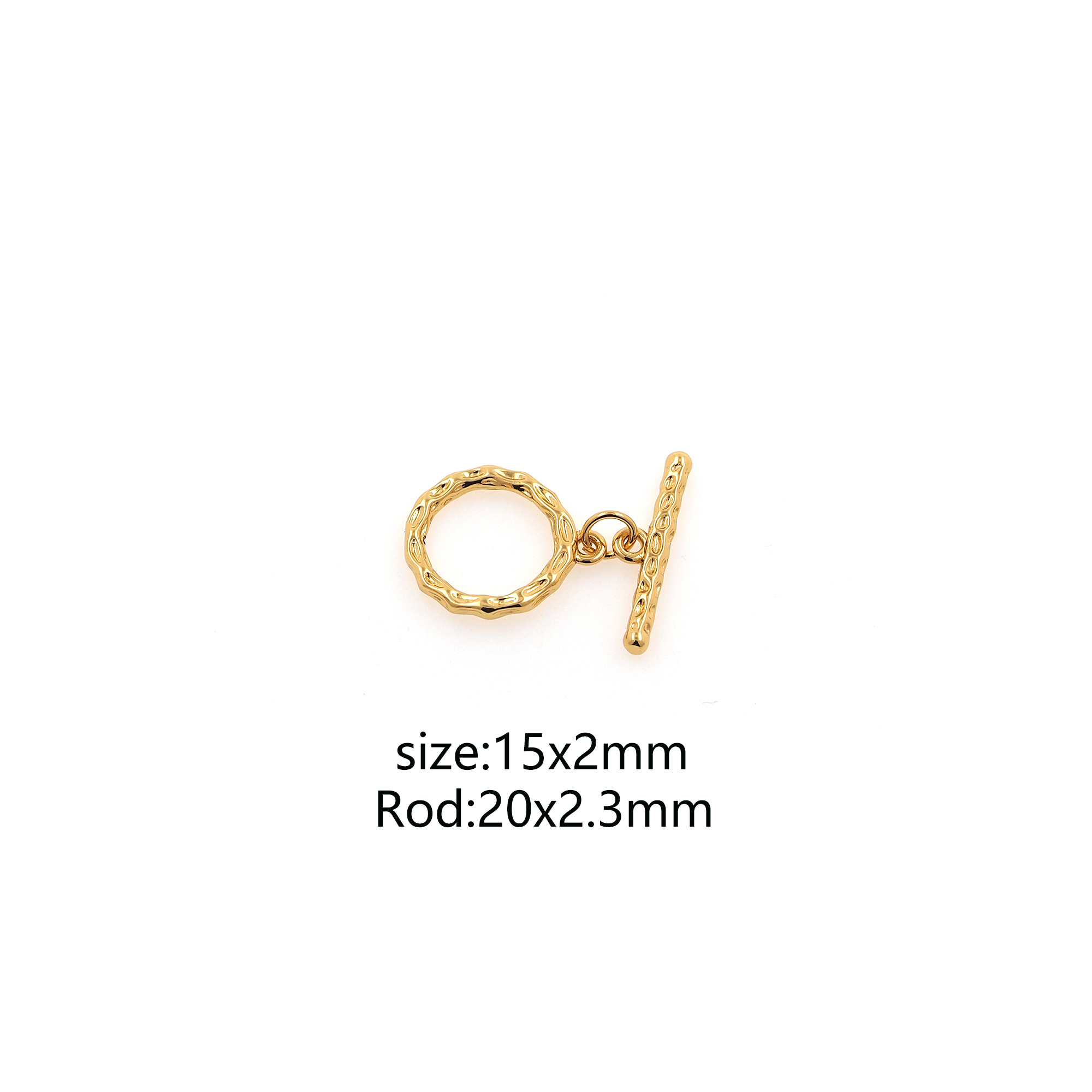 18K Gold Filled Round OT Clasps,Toggle Buckle Bracelet Necklace for DIY Jewelry Finding Necklace Bracelet