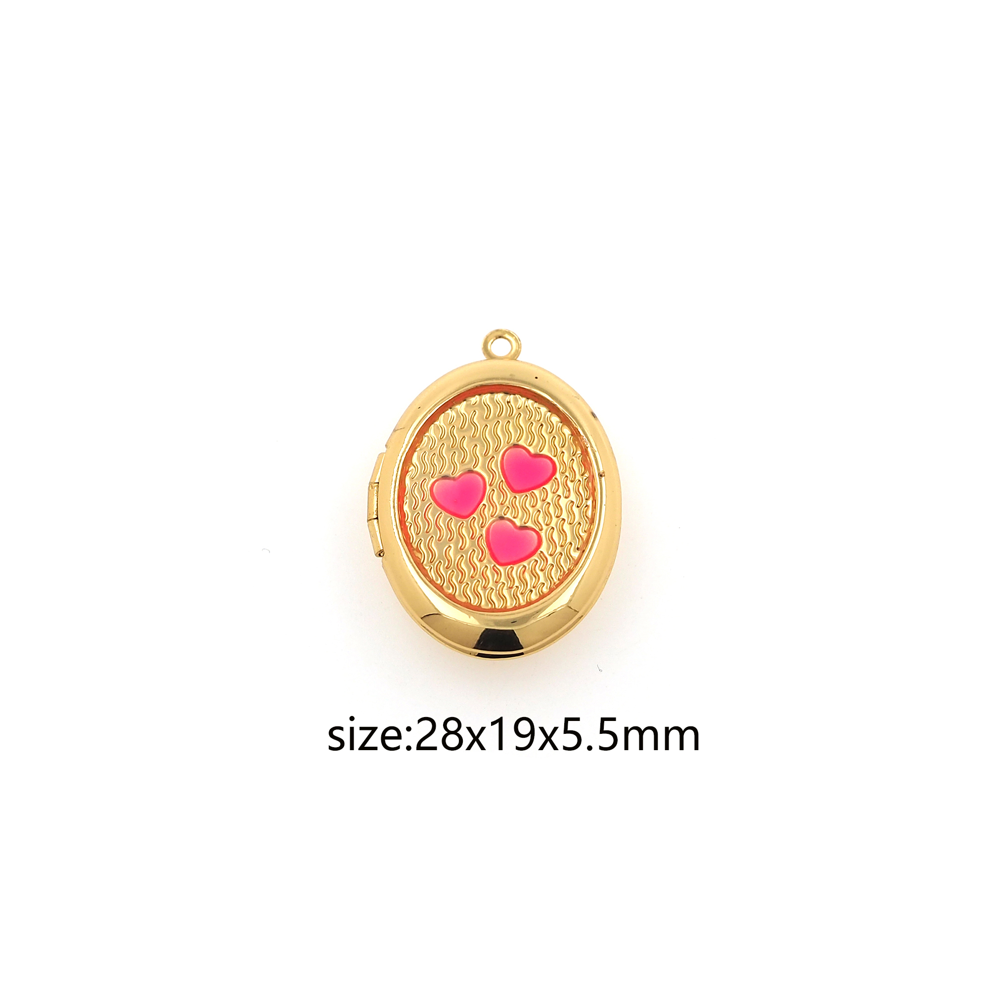 18K Gold Filled Heart Pendant,Dainty Heart Charm Earrings Necklace for DIY Jewelry Making Supply