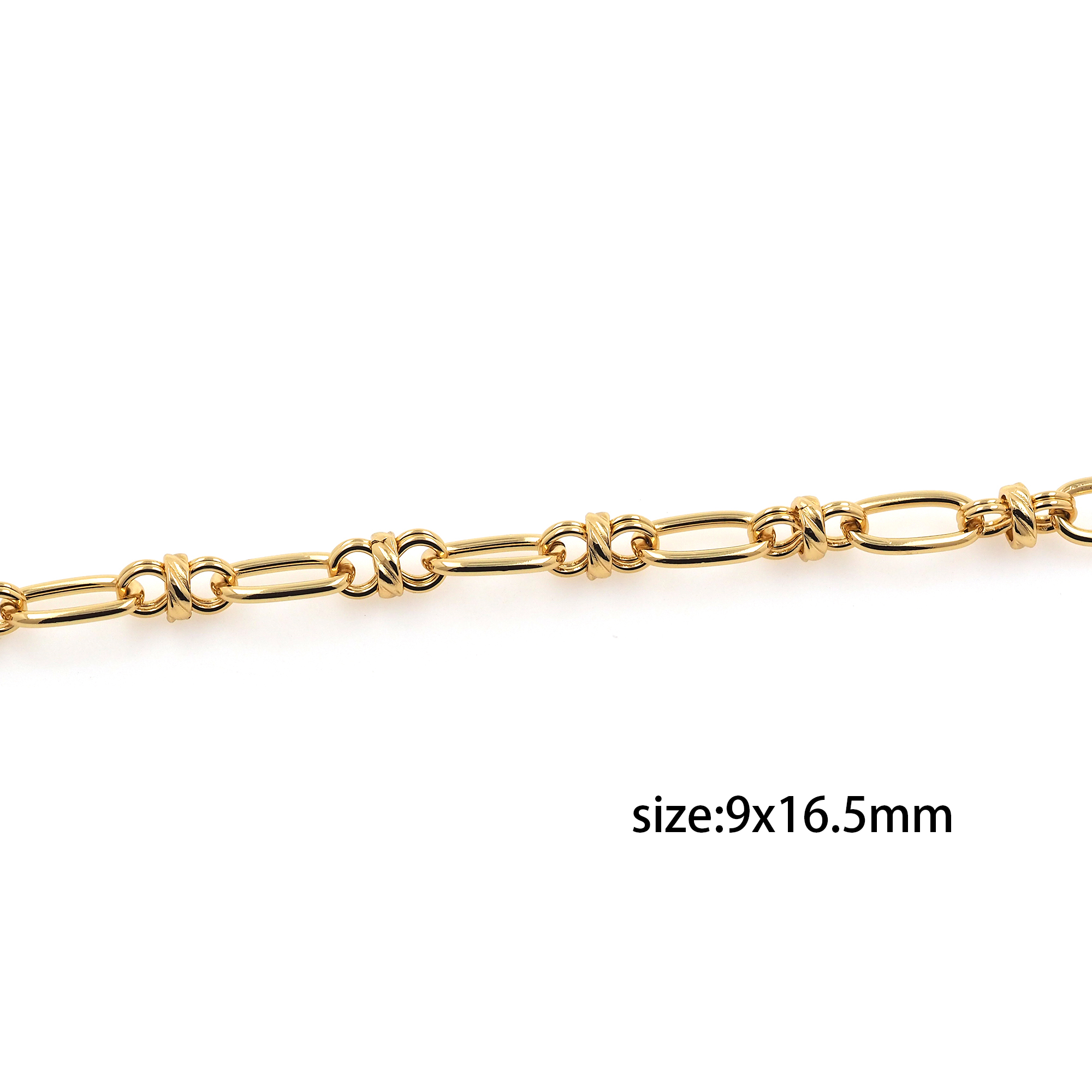 18K Gold Filled Knot Chain Necklace,Dainty Thin Link Chain,Gold Oval Chain Necklace for Women DIY Jewelry Making Supply