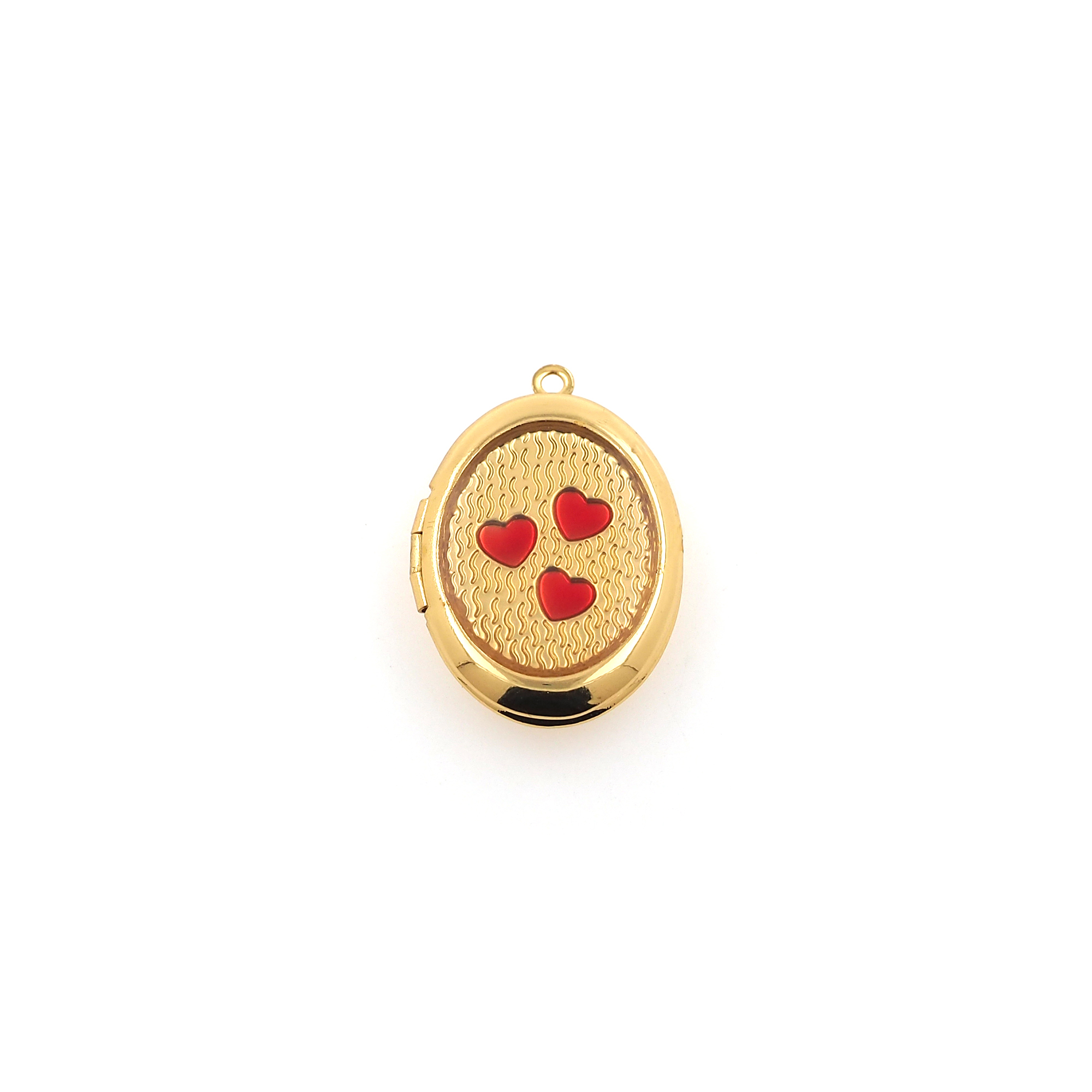 18K Gold Filled Heart Pendant,Dainty Heart Charm Earrings Necklace for DIY Jewelry Making Supply