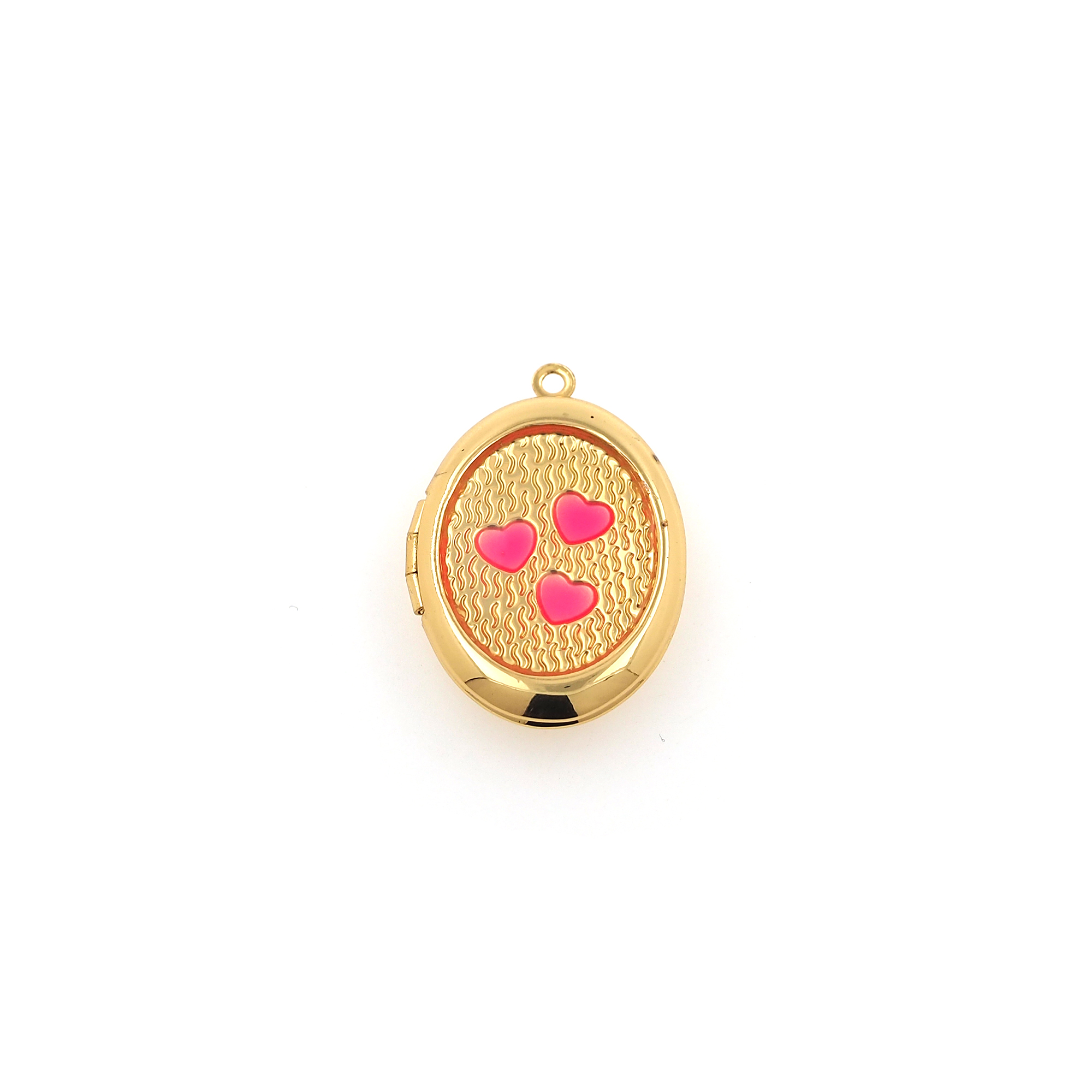 18K Gold Filled Heart Pendant,Dainty Heart Charm Earrings Necklace for DIY Jewelry Making Supply
