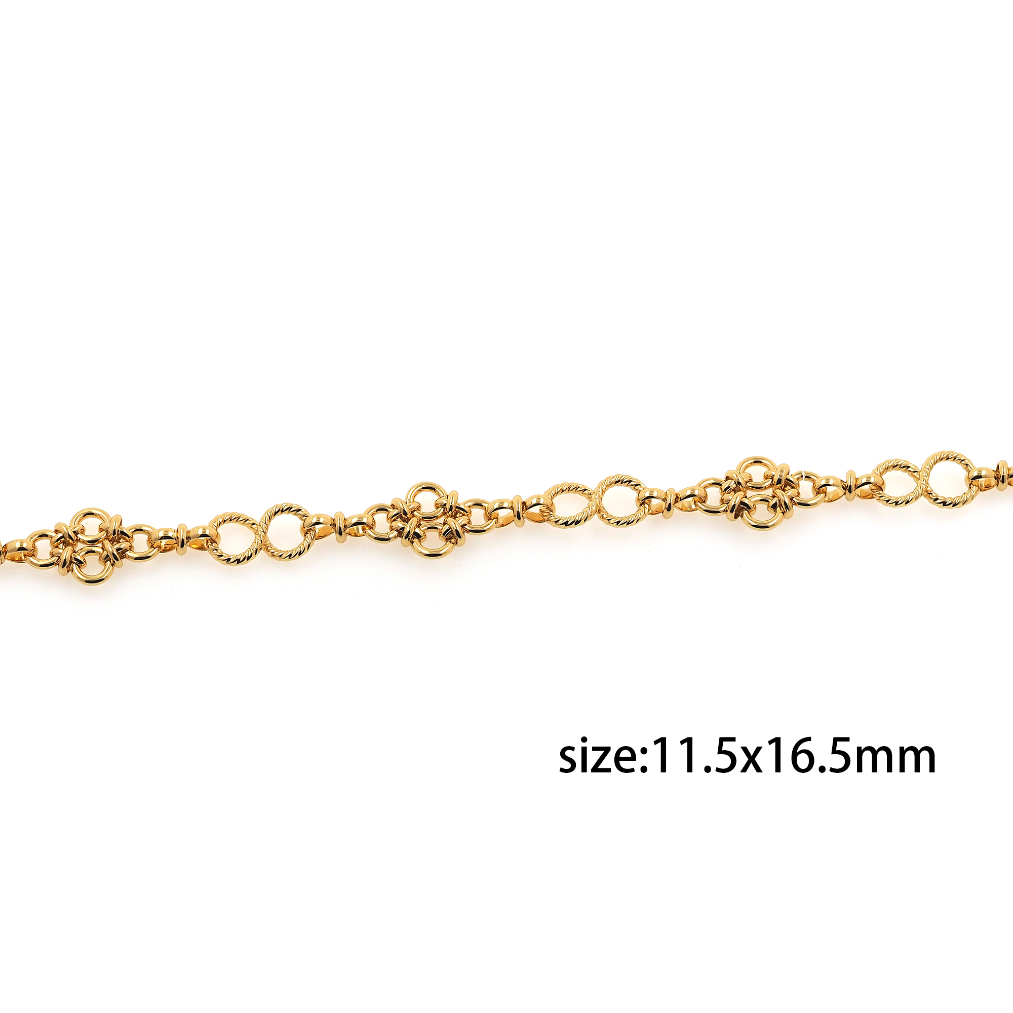 18K Gold Filled Knot Chain Necklace,Dainty Thin Link Chain,Gold Infinite Chain Necklace for Women DIY Jewelry Making Supply