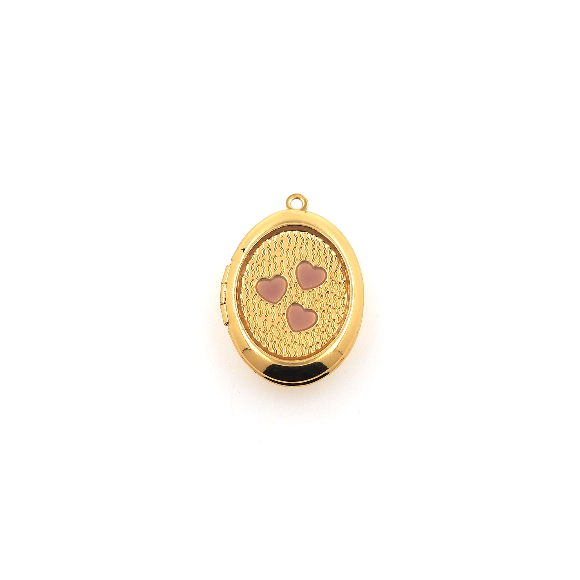 18K Gold Filled Heart Pendant,Dainty Heart Charm Earrings Necklace for DIY Jewelry Making Supply