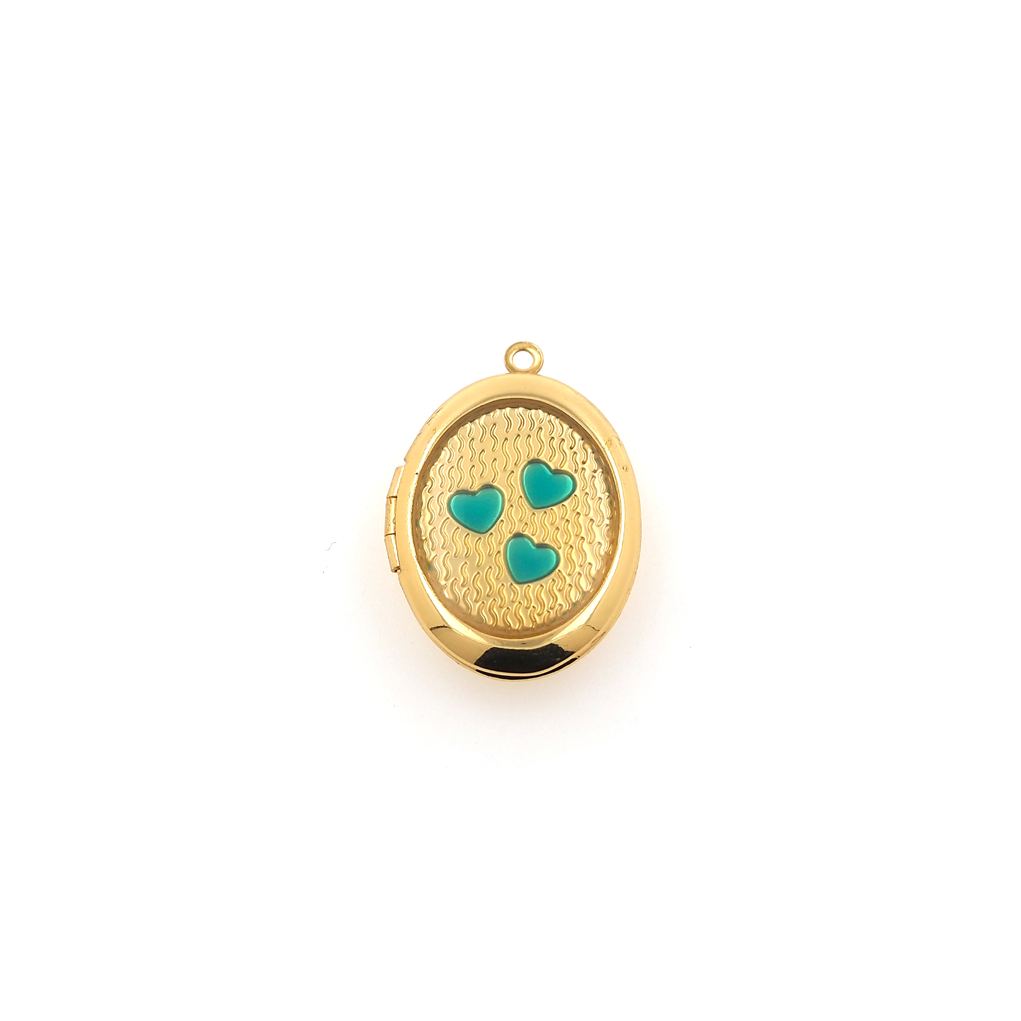 18K Gold Filled Heart Pendant,Dainty Heart Charm Earrings Necklace for DIY Jewelry Making Supply