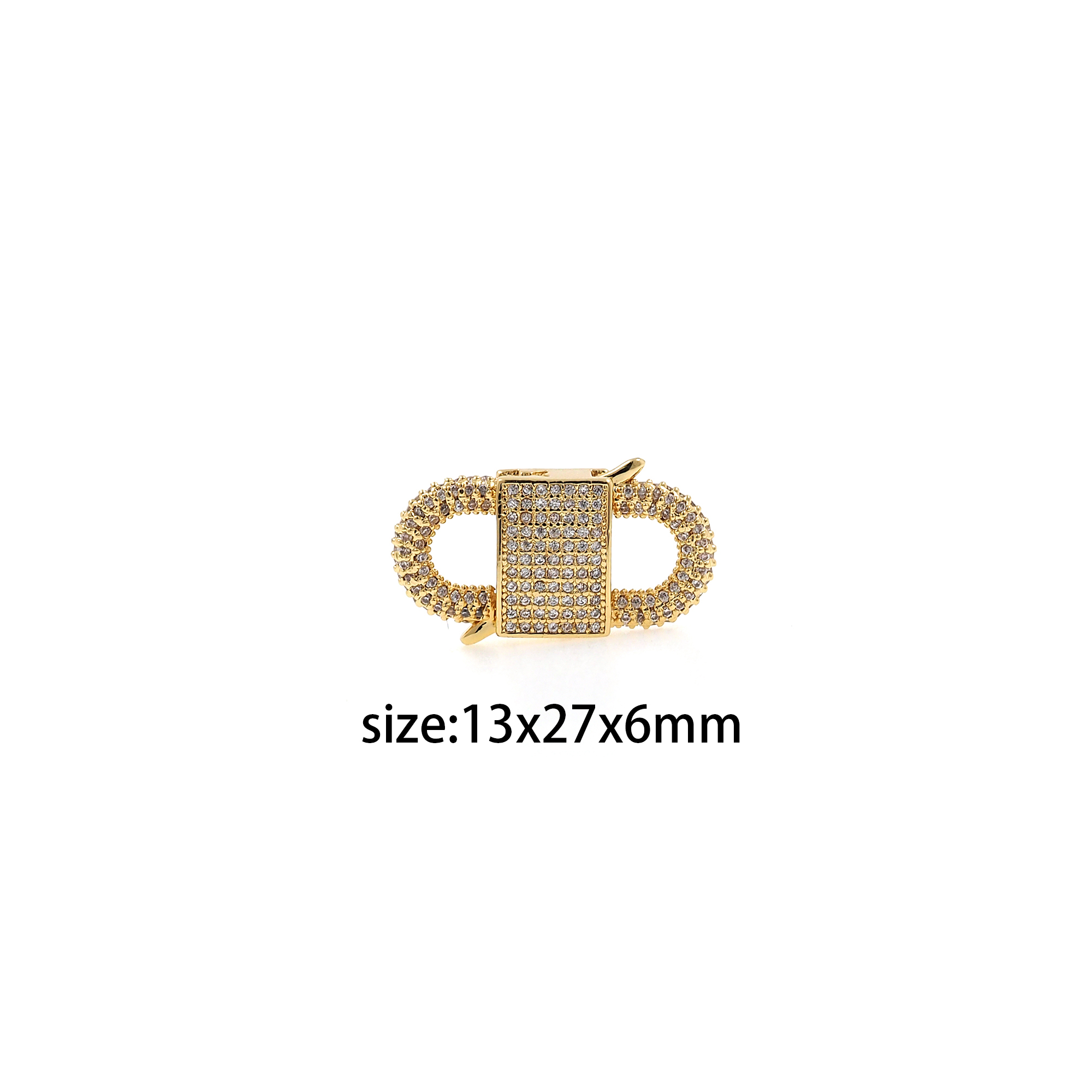 18K Gold Filled Oval Spring Clasp,Spring Buckle Bracelet Necklace for DIY Jewelry Finding Necklace Bracelet