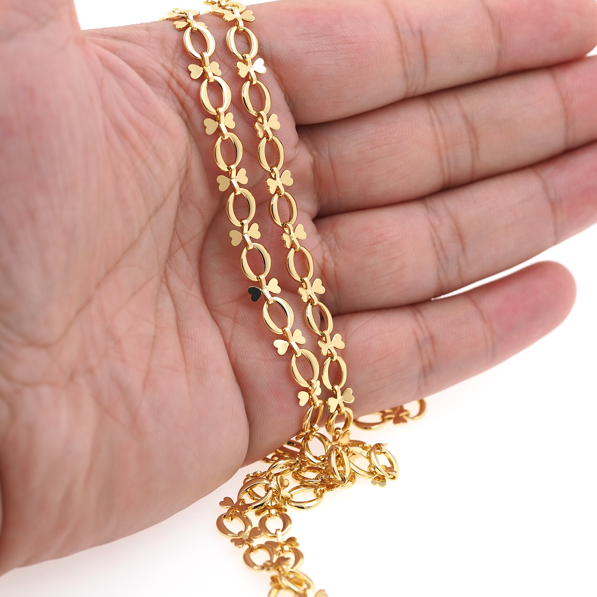 18K Gold Filled Cable Chain Necklace,Dainty Thin Link Chain,Gold Oval Chain Necklace for Women DIY Jewelry Making Supply