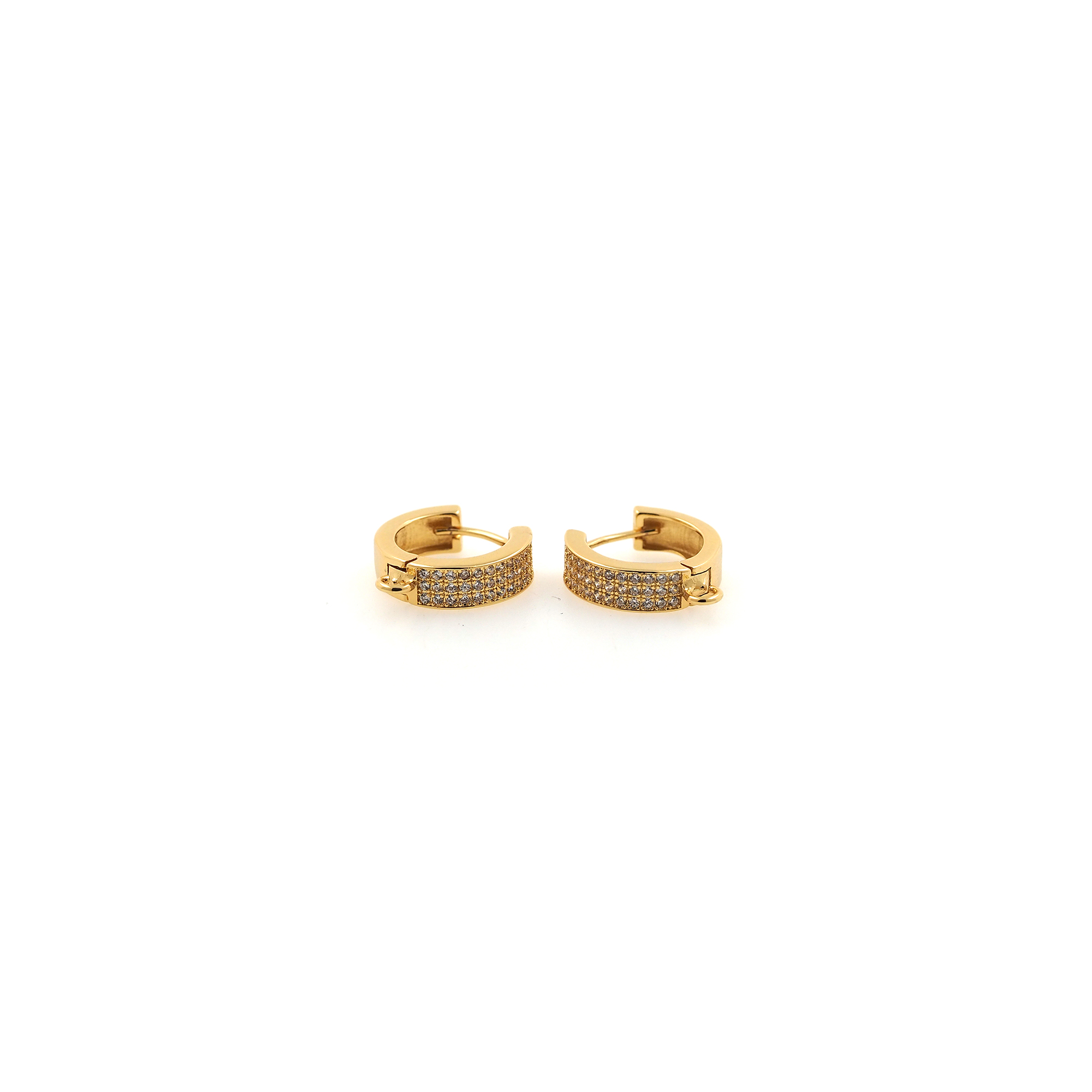 18K Gold Filled CZ Hoops,Minimalist Hoop Earrings,Dainty Earrings,Gold Hoops,Dainty Hoops Huggie,DIY Jewelry Making Supply