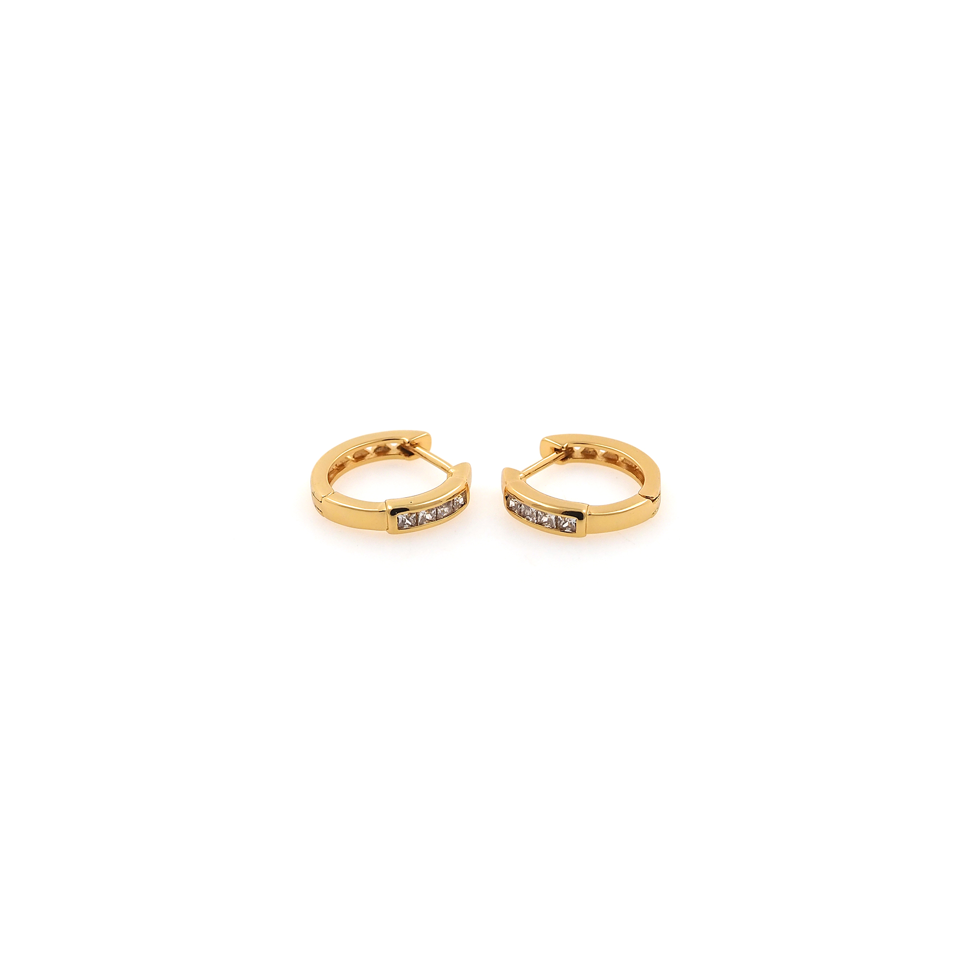 18K Gold Filled CZ Hoop Earrings,Dainty Zirconia Earrings,Gold Hoops,Dainty CZ Hoops Huggie