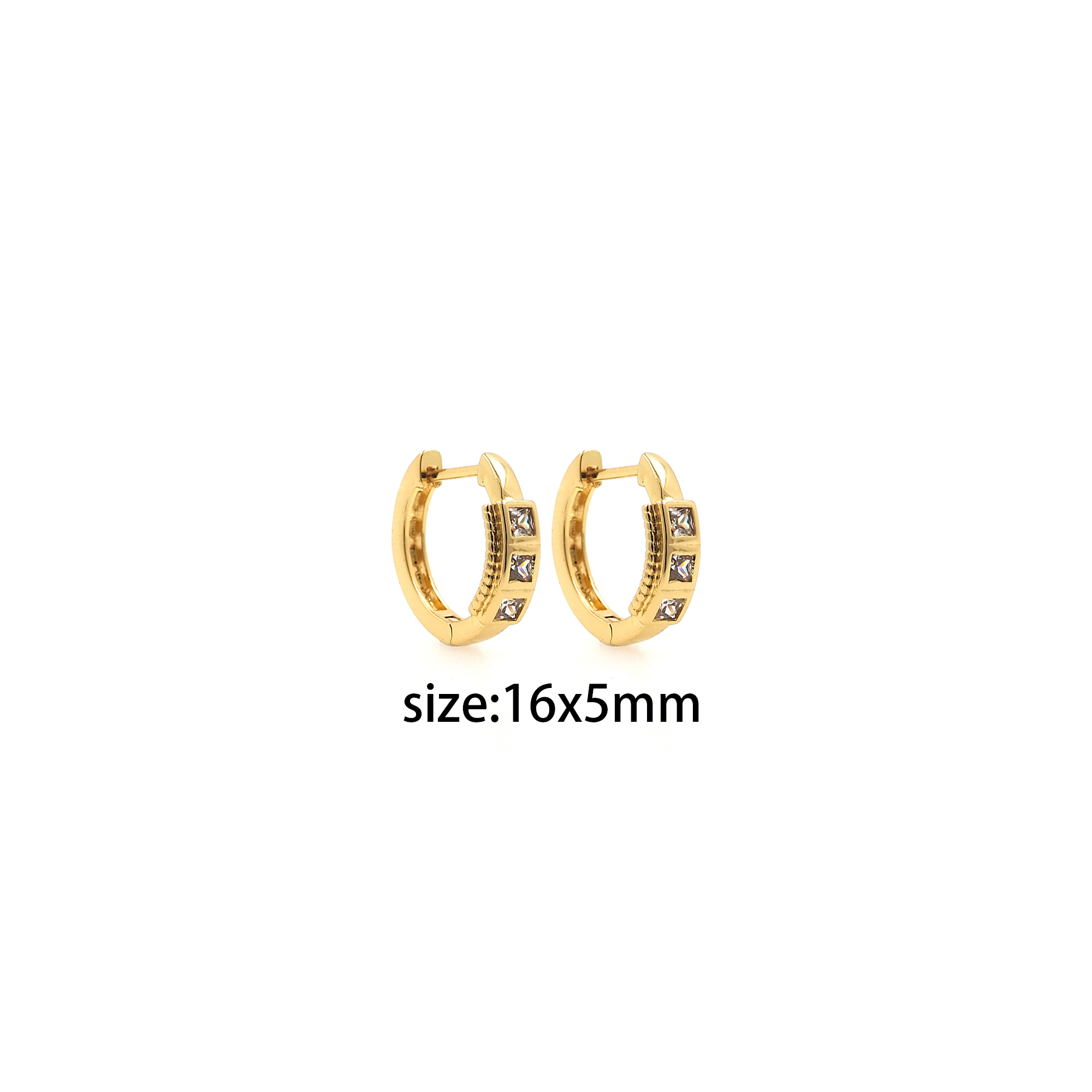 18K Gold Filled Round Hoop Earrings,Dainty Zirconia Earrings,Gold Hoops,Dainty CZ Hoops Huggie