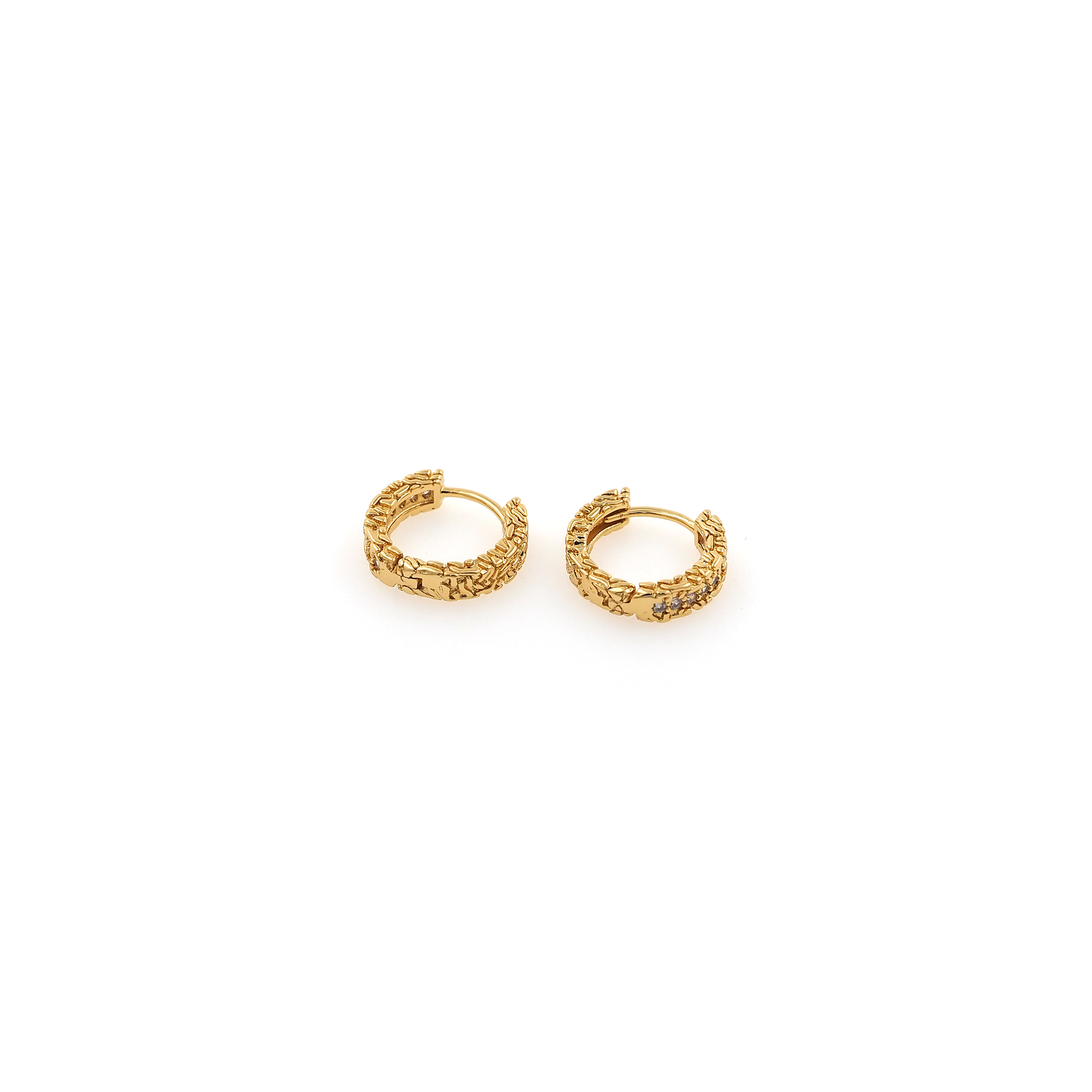 18K Gold Filled Round Hoop Earrings,Dainty Zirconia Earrings,Gold Hoops,Dainty CZ Hoops Huggie