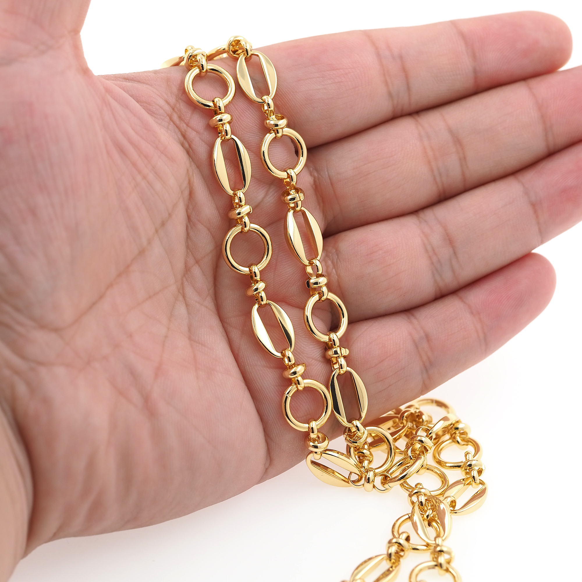 18K Gold Filled Cable Chain Necklace,Dainty Thin Link Chain,Gold Cable Chain Necklace for Women DIY Jewelry Making Supply