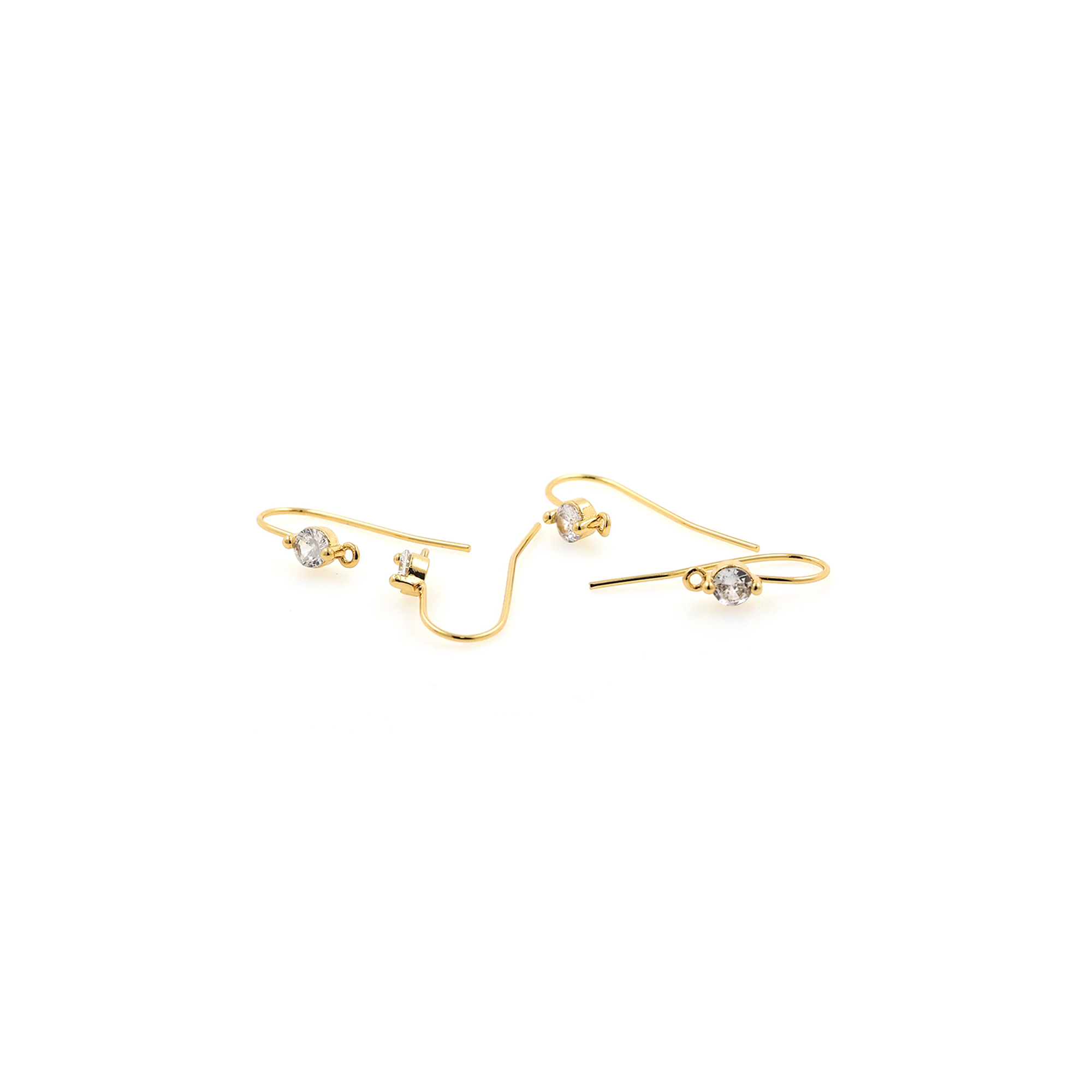 18K Gold Filled Ear Hook,Minimalist Charm Ear Hook,Simple Ear Hook,DIY Jewelry Making Supply