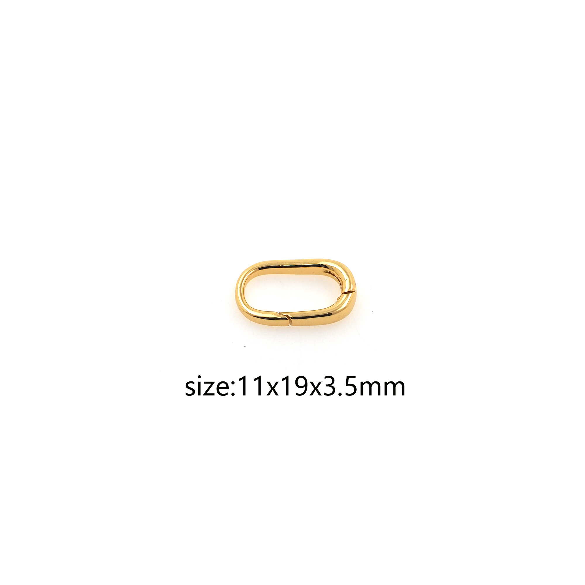 18K Gold Filled Oval Spring Clasp,Push Gate Buckle Bracelet Necklace for DIY Jewelry Finding Necklace Bracelet