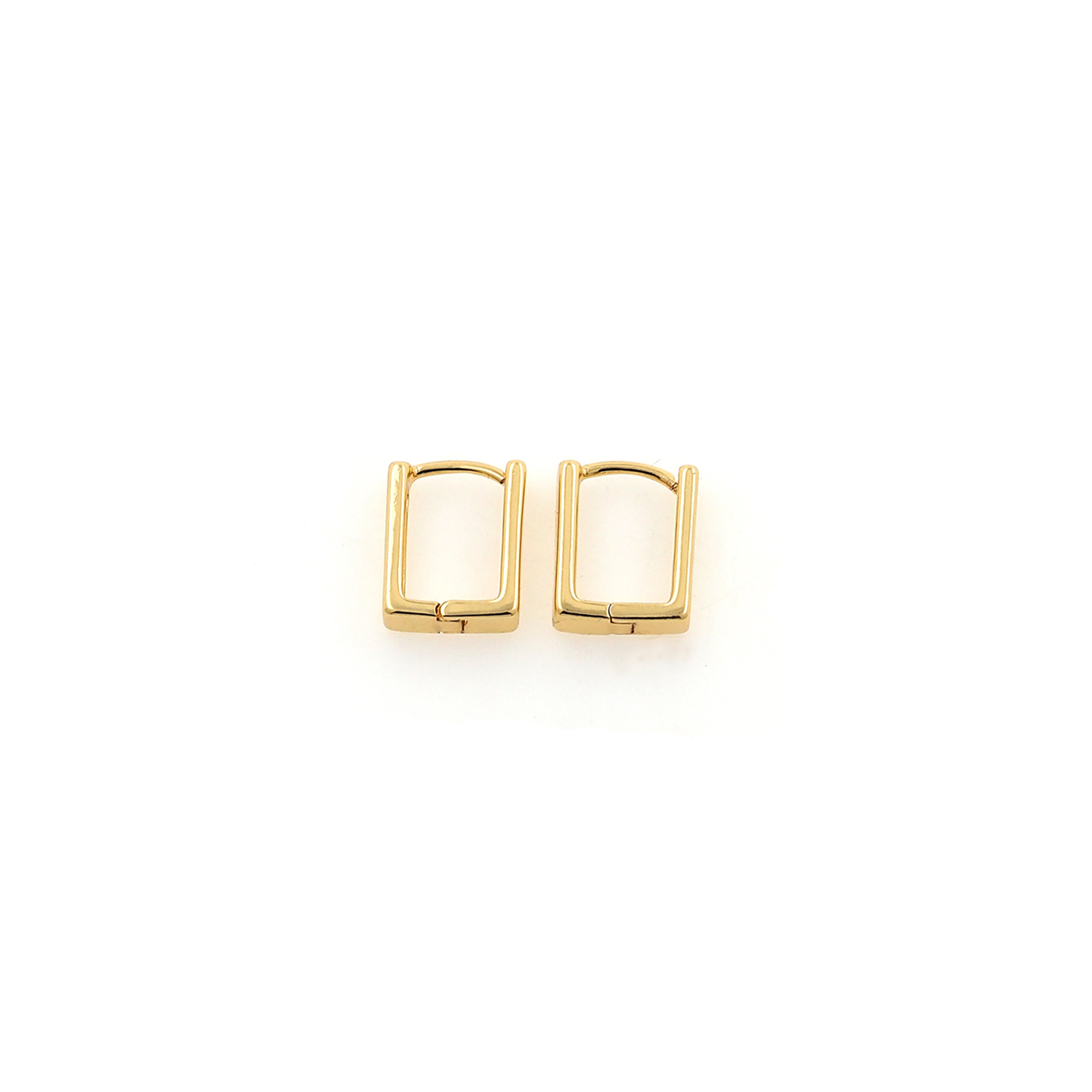 18K Gold Filled Rectangle Hoop Earring,Minimalist Earrings,Gold Hoop Earrings,Huggie Earrings,Gift for Her