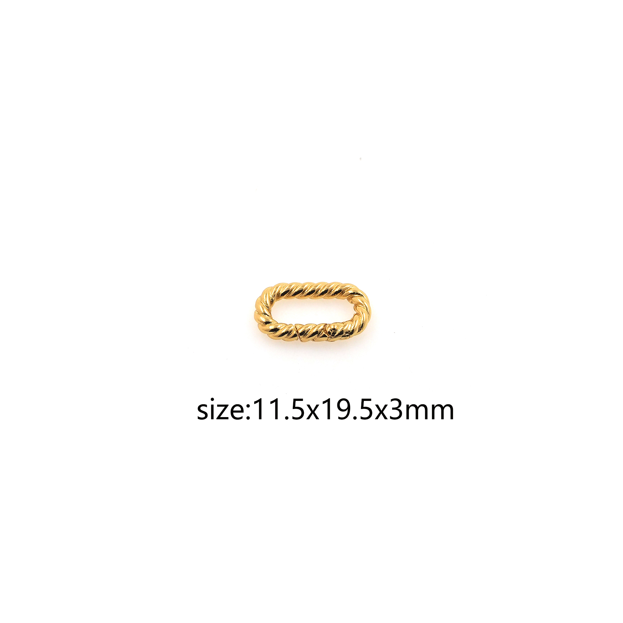 18K Gold Filled Oval Spring Clasp,Twist Clasp,Push Gate Buckle Bracelet Necklace for DIY Jewelry Finding Necklace Bracelet