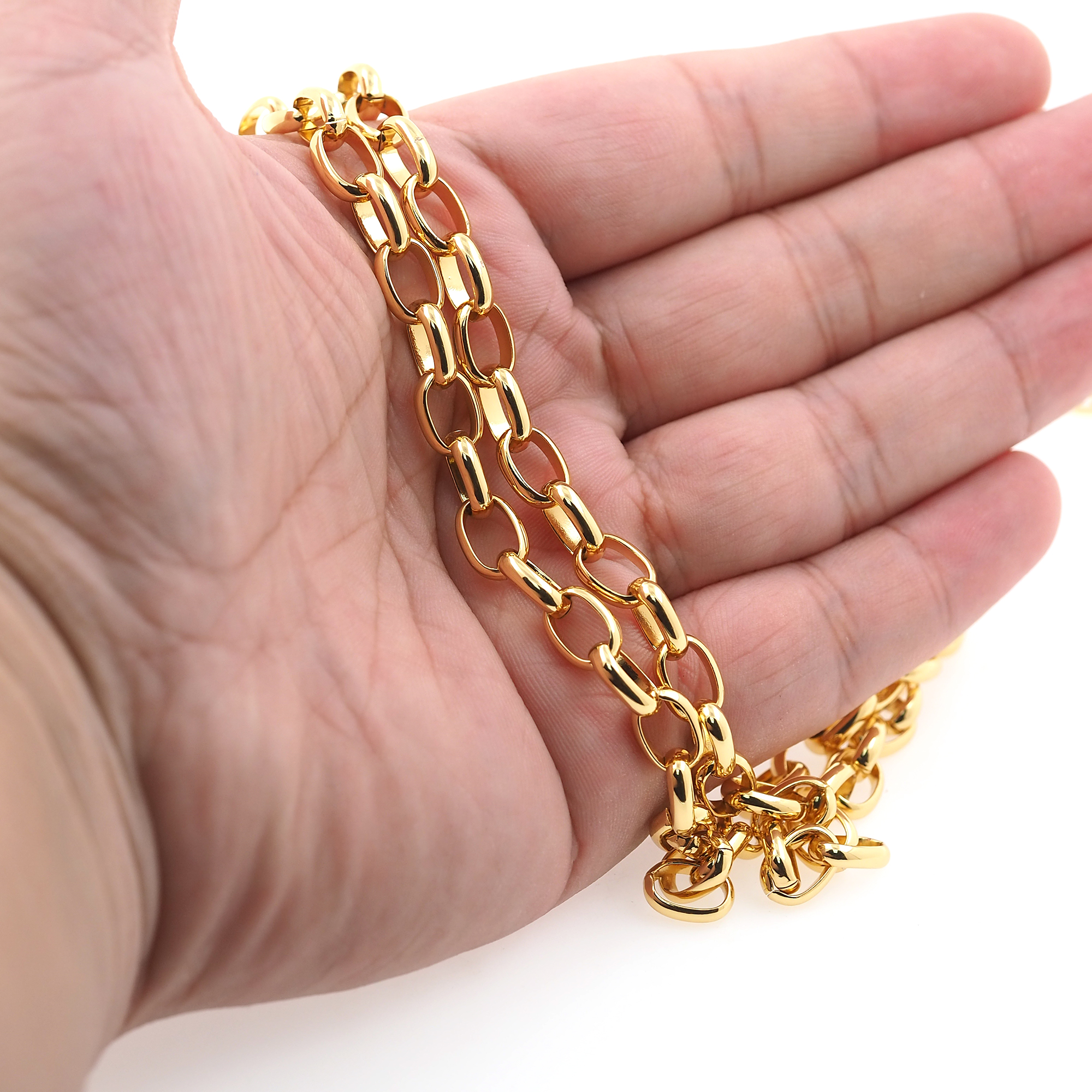 18K Gold Filled Cable Chain Necklace,Dainty Thin Link Chain,Gold Oval Chain Necklace for Women DIY Jewelry Making Supply