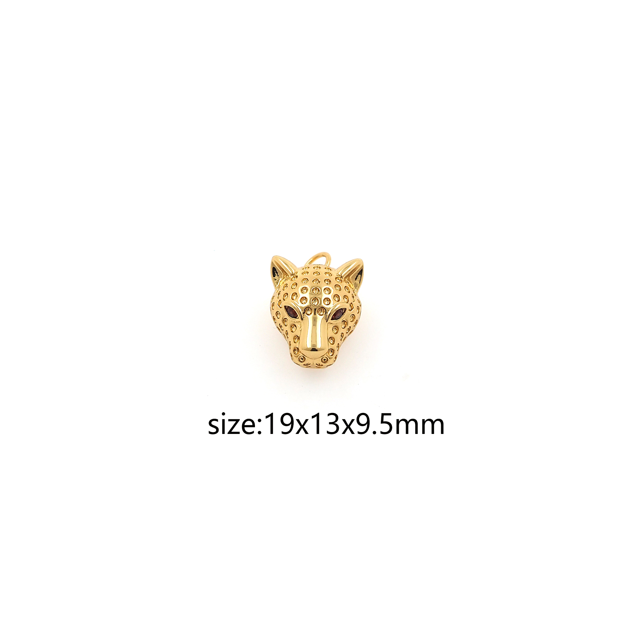 18K Gold Filled Leopard Pendant,Animal Charm Earrings Necklace for DIY Jewelry Making Supply