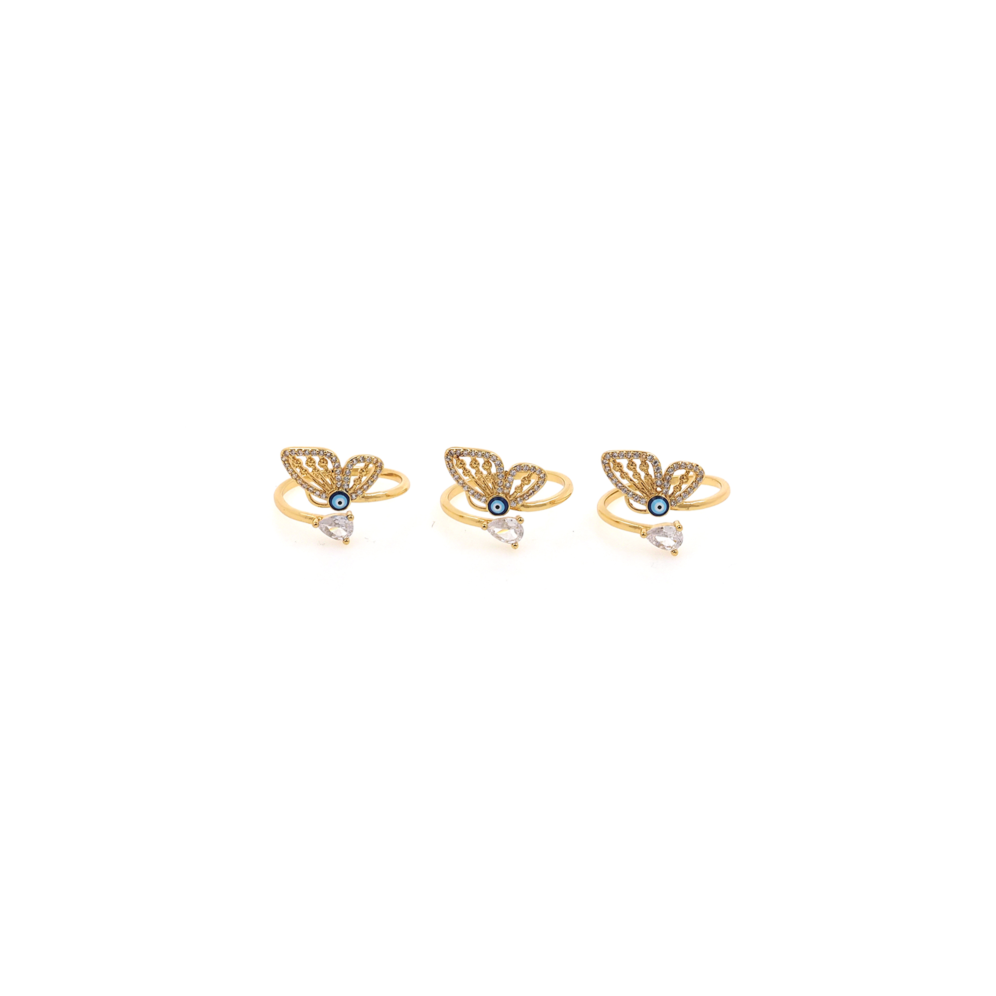 18K Gold Filled Butterfly CZ Ring,Minimalist Ring,Dainty Zirconia Ring,Open Ring,Adjustable Ring