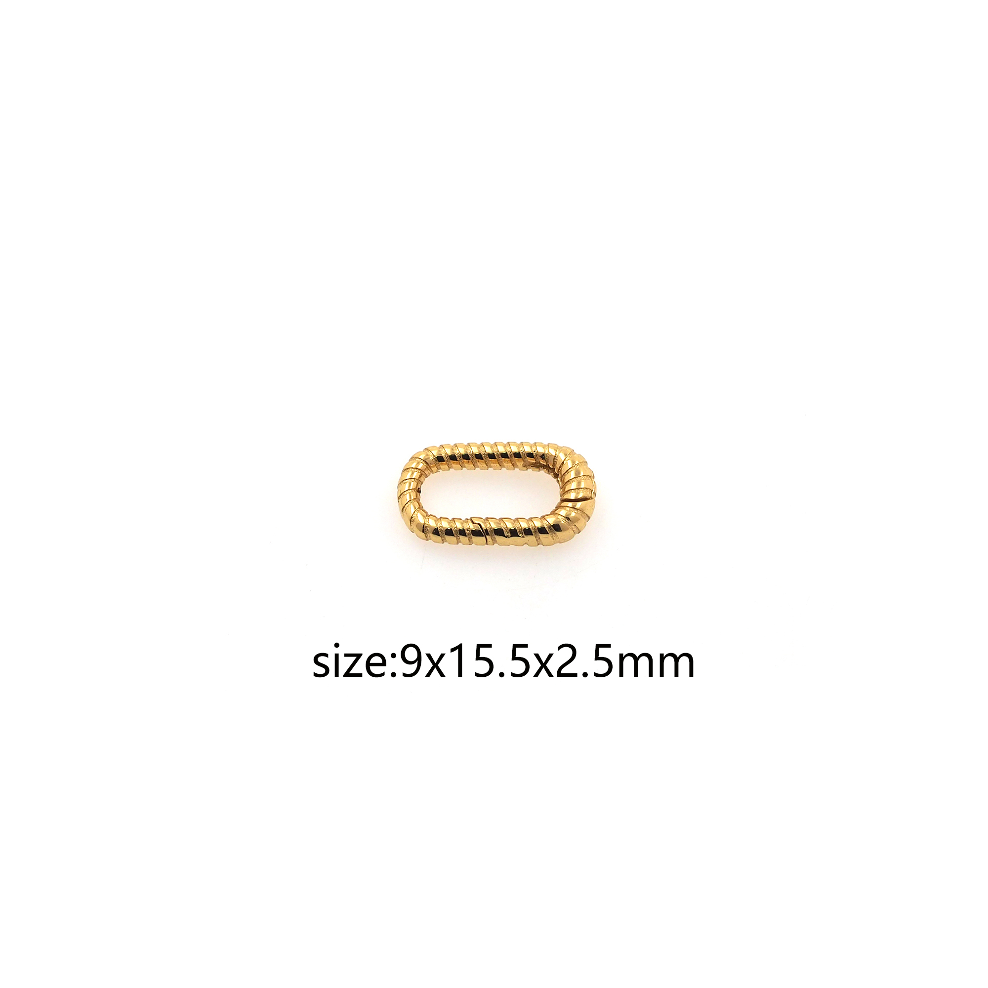 18K Gold Filled Oval Spring Clasp,Twist Clasp,Push Gate Buckle Bracelet Necklace for DIY Jewelry Finding Necklace Bracelet