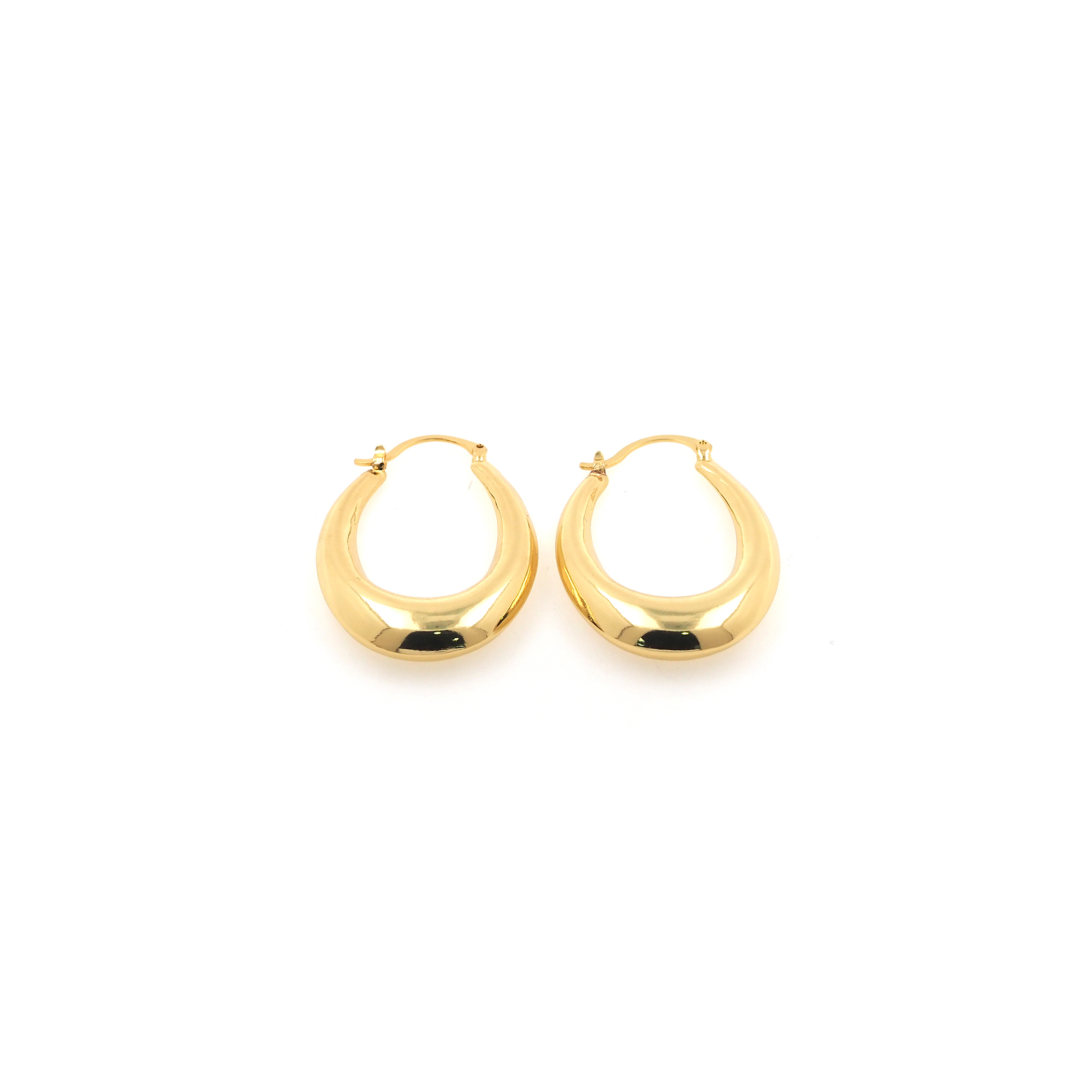 18K Gold Filled Oval Hoops Earrings,Dainty Hoops,Gold Huggies Hoop Earrings,Minimalist Earrings