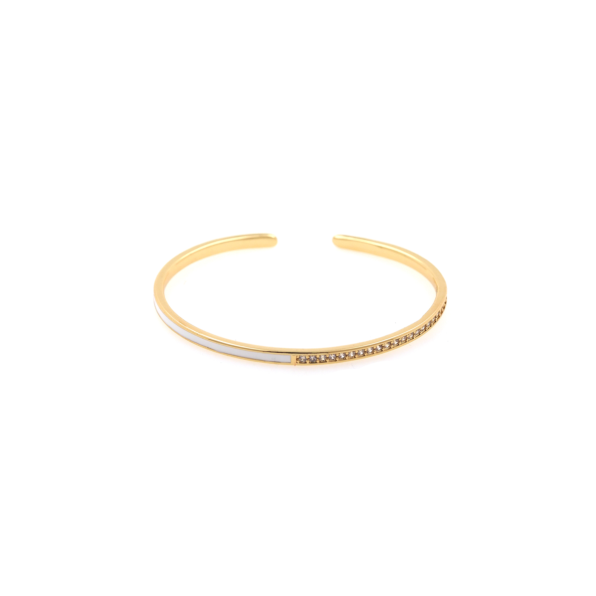 18K Gold Filled Thin CZ Bangle,Zirconia Bracelet,Cuff Bangle Bracelet For Women,Everyday Bracelet,Gift for Her