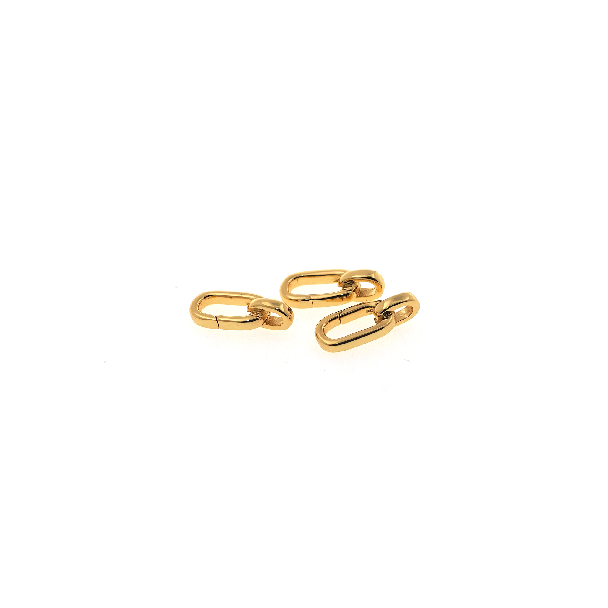 18K Gold Filled Oval Lobster Clasp,Carabiner Clasp Lock,Spring Buckle for DIY Jewelry Necklace Bracelet