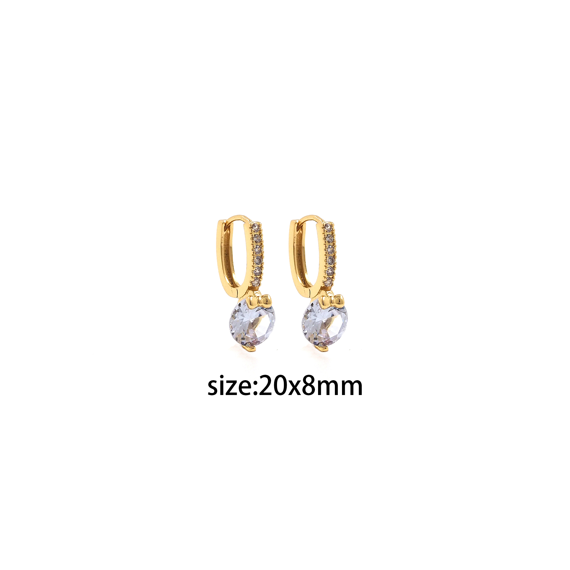 18K Gold Filled CZ Hoop Earrings,Dainty Zirconia Earrings,Gold Hoops,Dainty CZ Hoops Huggie