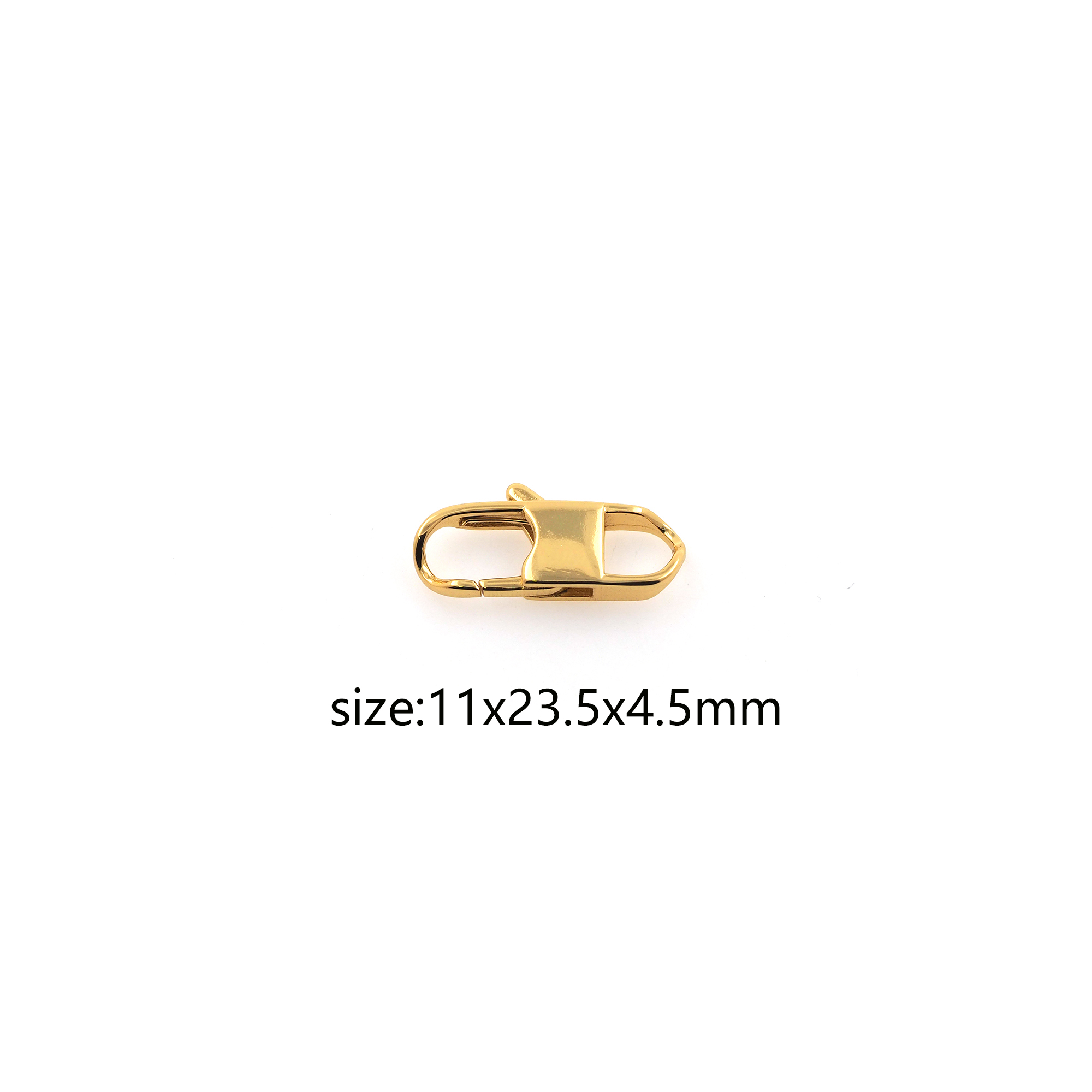 18K Gold Filled Oval Lobster Clasp,Claw Clasp Lock,Spring Buckle for DIY Jewelry Necklace Bracelet