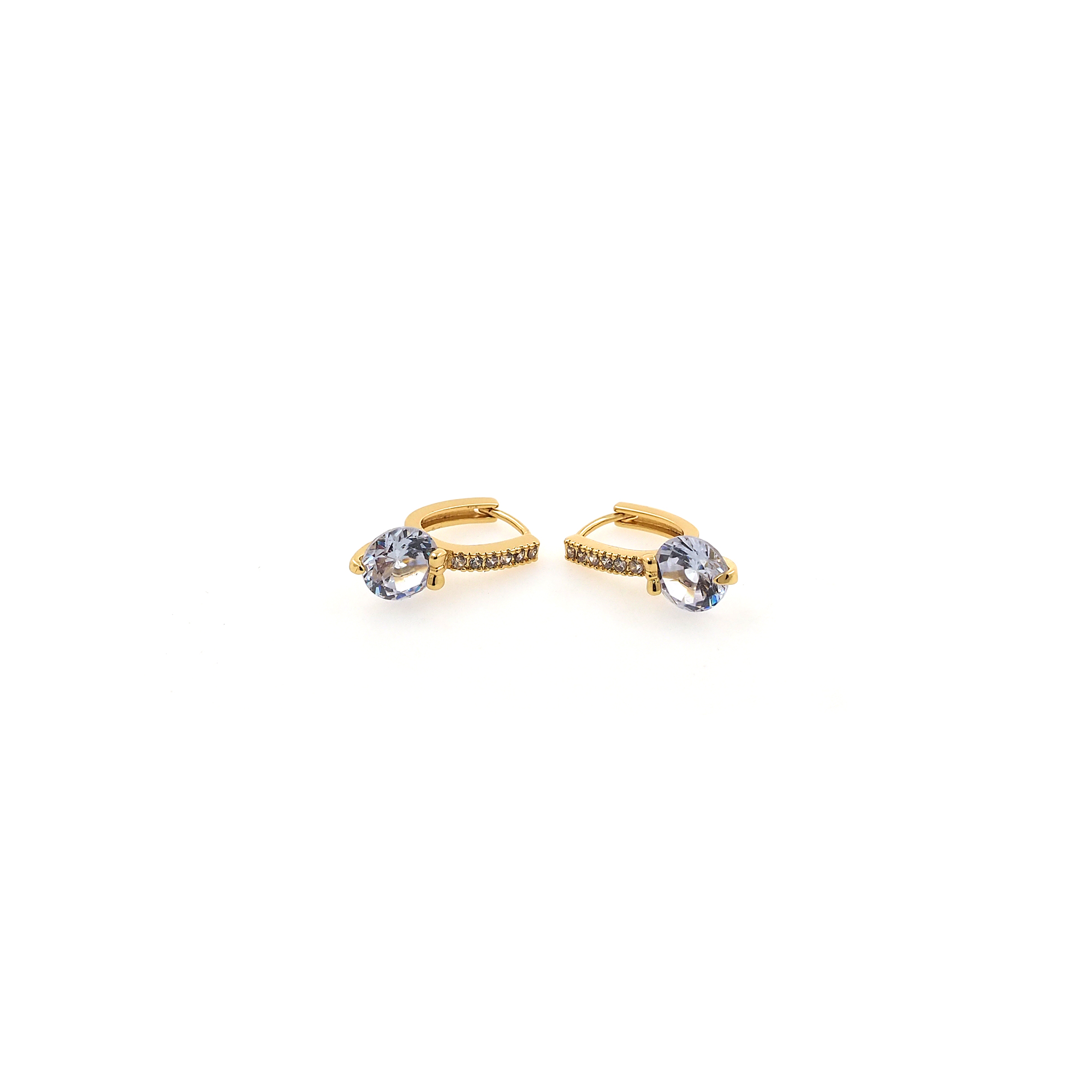 18K Gold Filled CZ Hoop Earrings,Dainty Zirconia Earrings,Gold Hoops,Dainty CZ Hoops Huggie