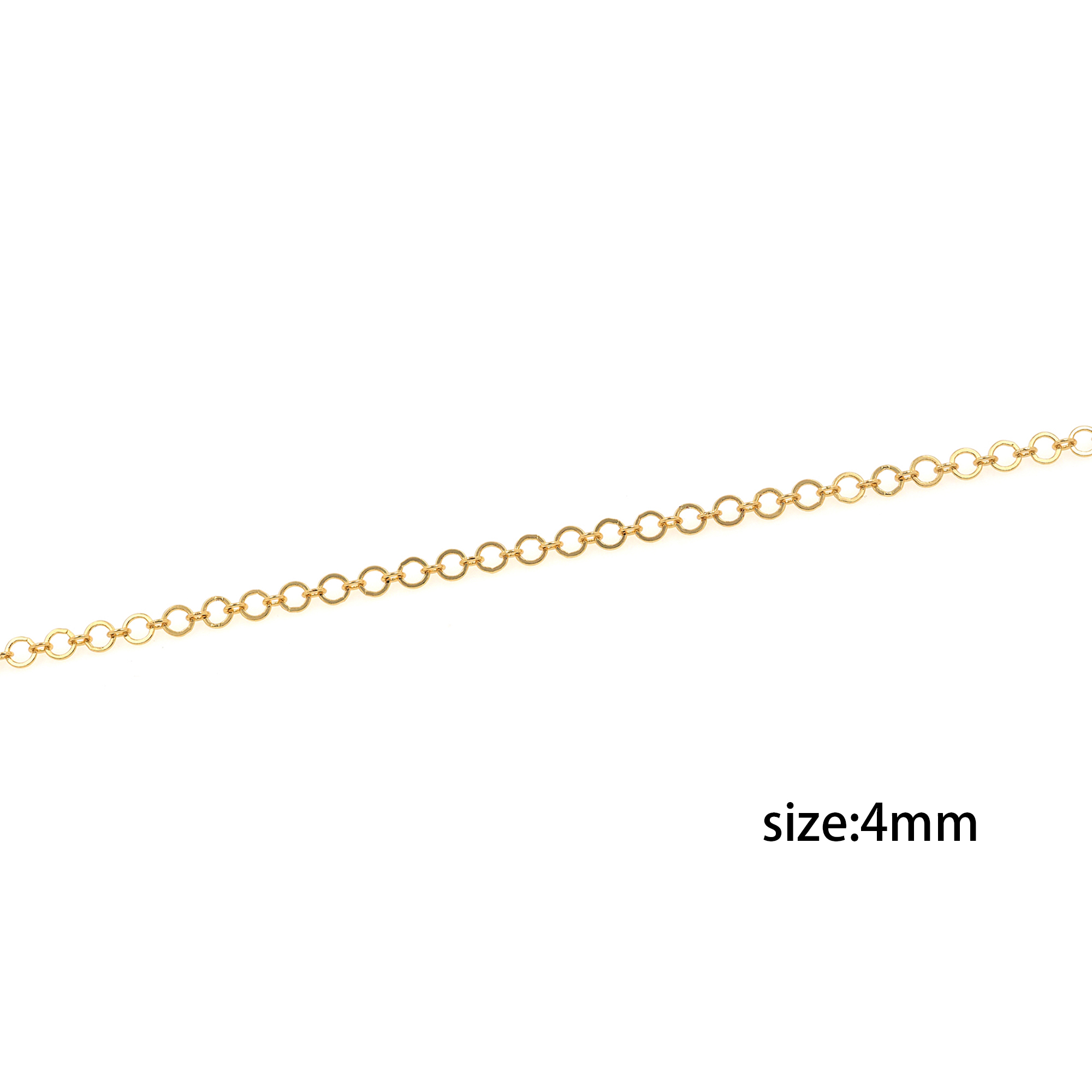18K Gold Filled Round Chain Necklace,Dainty Thin Link Chain,Gold Rolo Chain Necklace for Women DIY Jewelry Making Supply