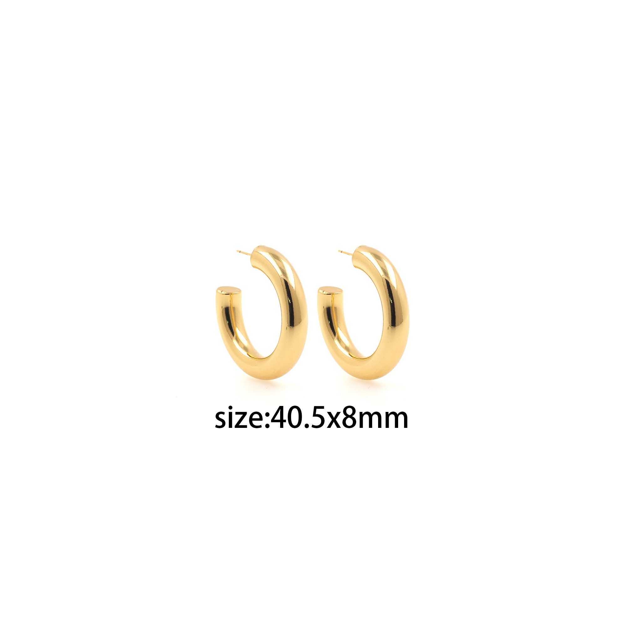 18K Gold Filled Round Hoop Earrings,Dainty Earrings,Gold Thick Hoops,Dainty Hoops Huggie,Minimalist Earrings