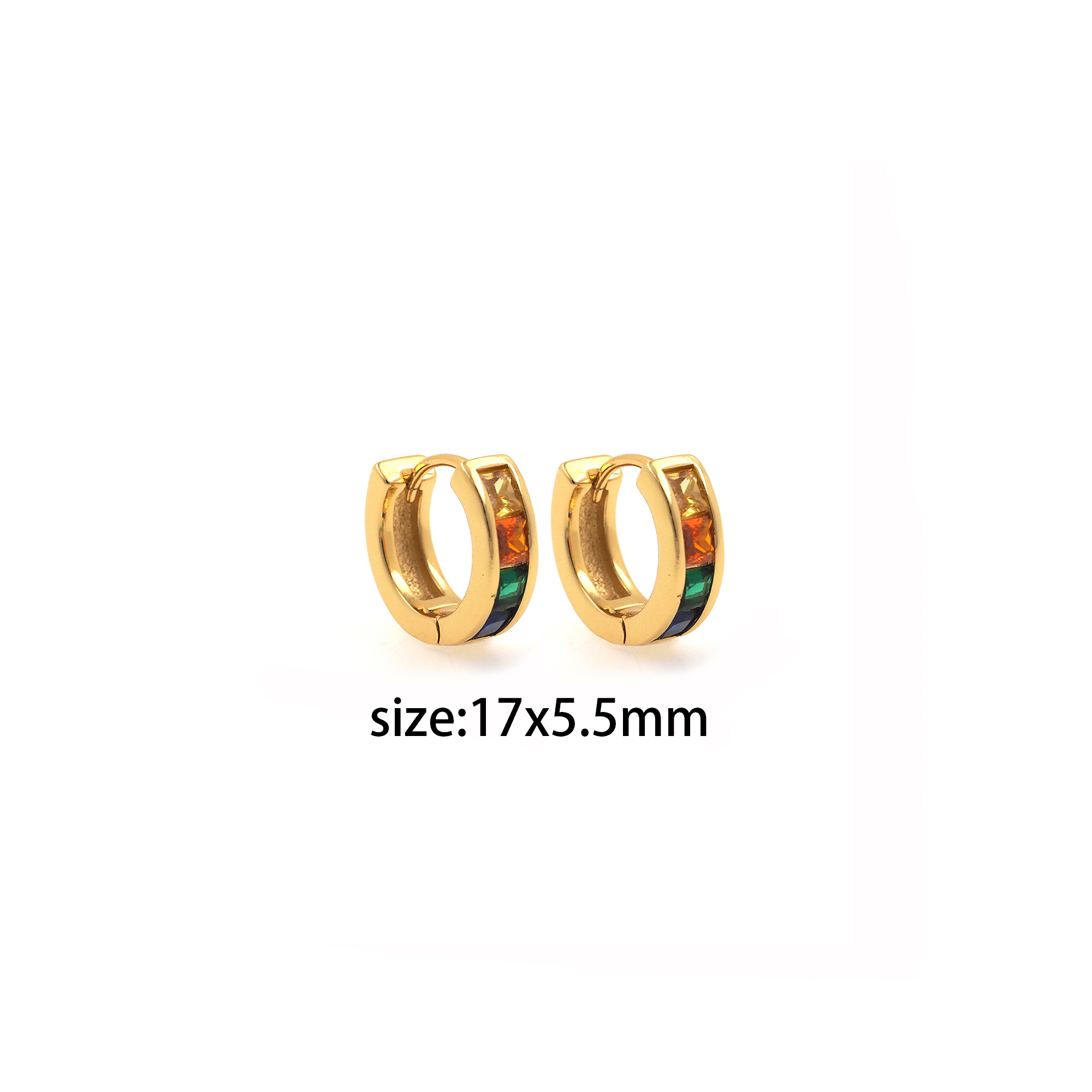 18K Gold Filled Round CZ Hoop Earrings,Dainty Zirconia Earrings,Gold Hoops,Dainty CZ Hoops Huggie