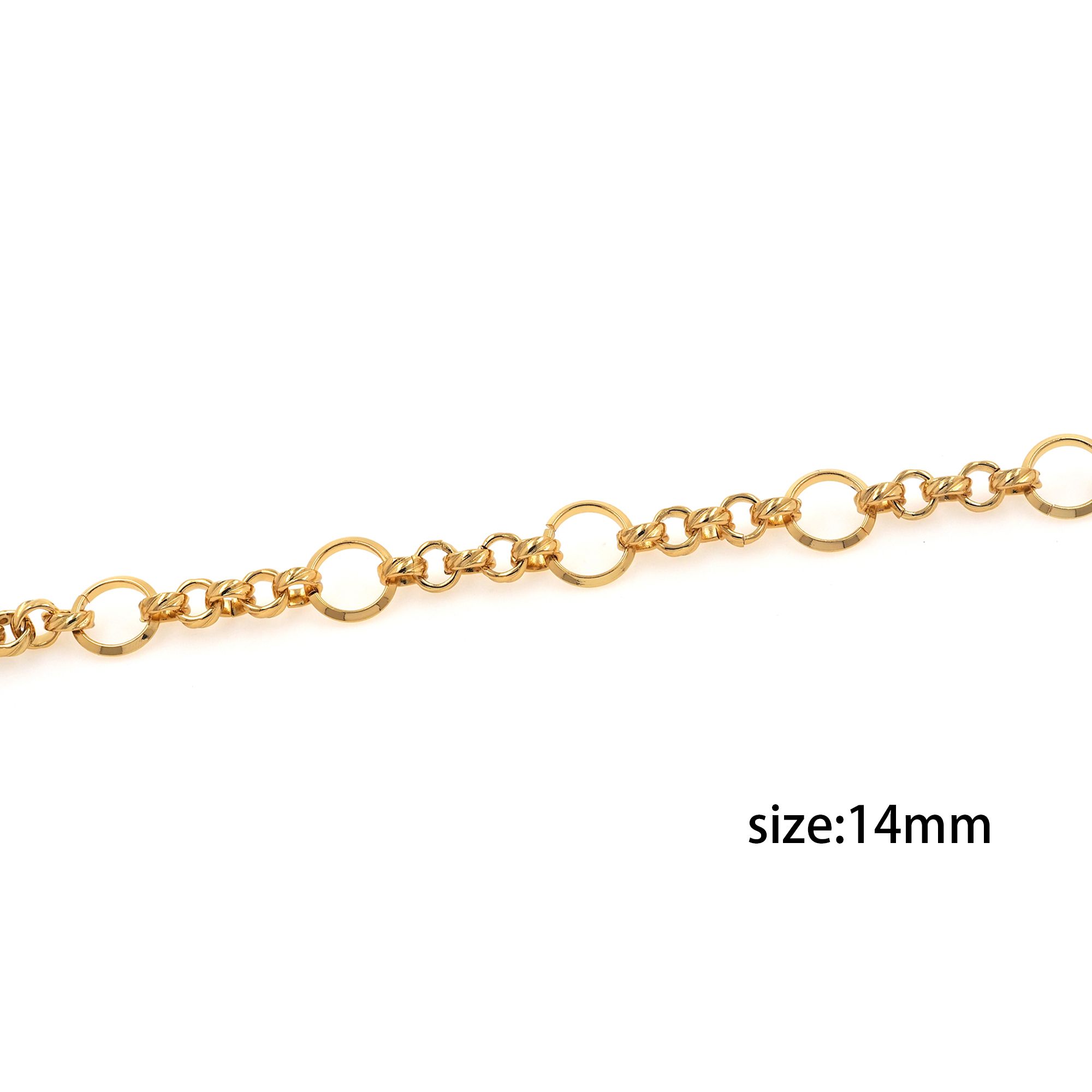 18K Gold Filled Round Chain Necklace,Dainty Thin Link Chain,Gold Rolo Chain Necklace for Women DIY Jewelry Making Supply