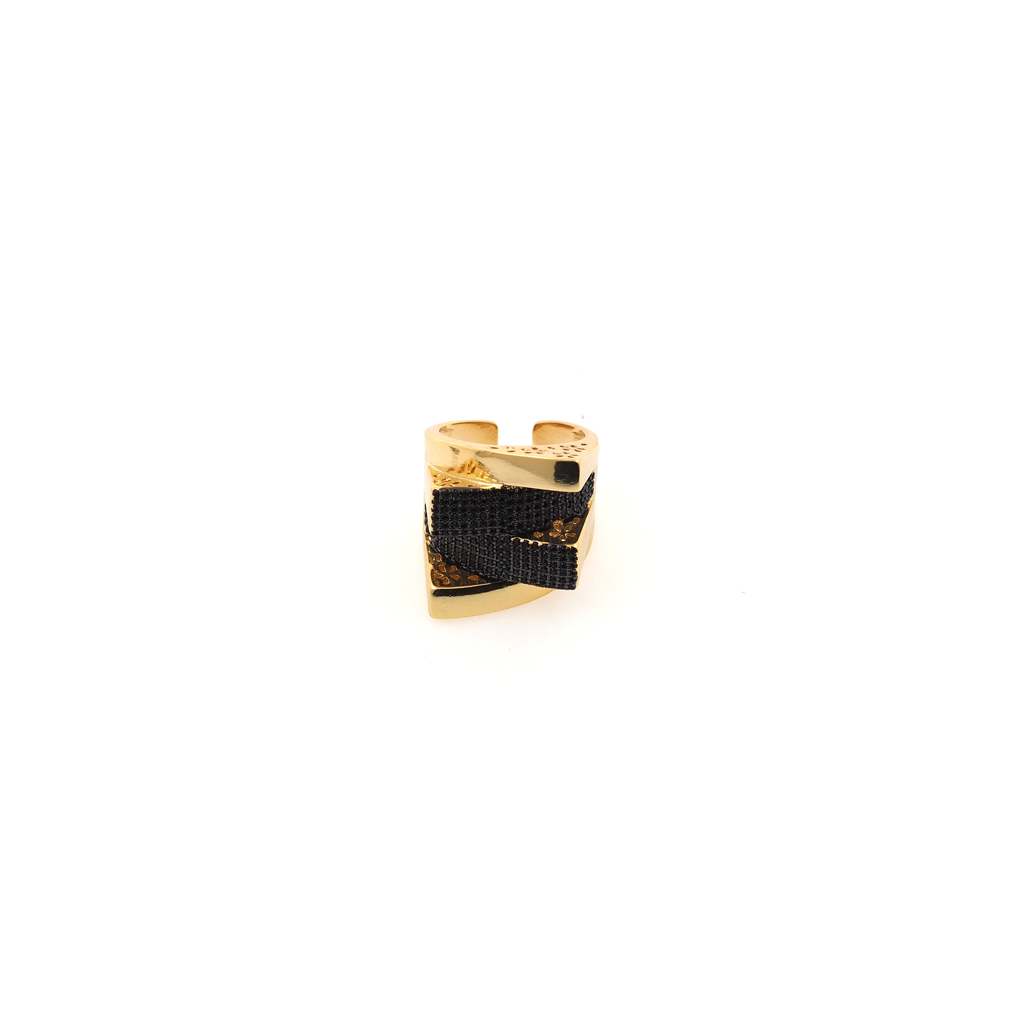18K Gold Filled Thick CZ Ring,Minimalist Ring,Dainty Zirconia Ring,Open Ring,Adjustable Ring