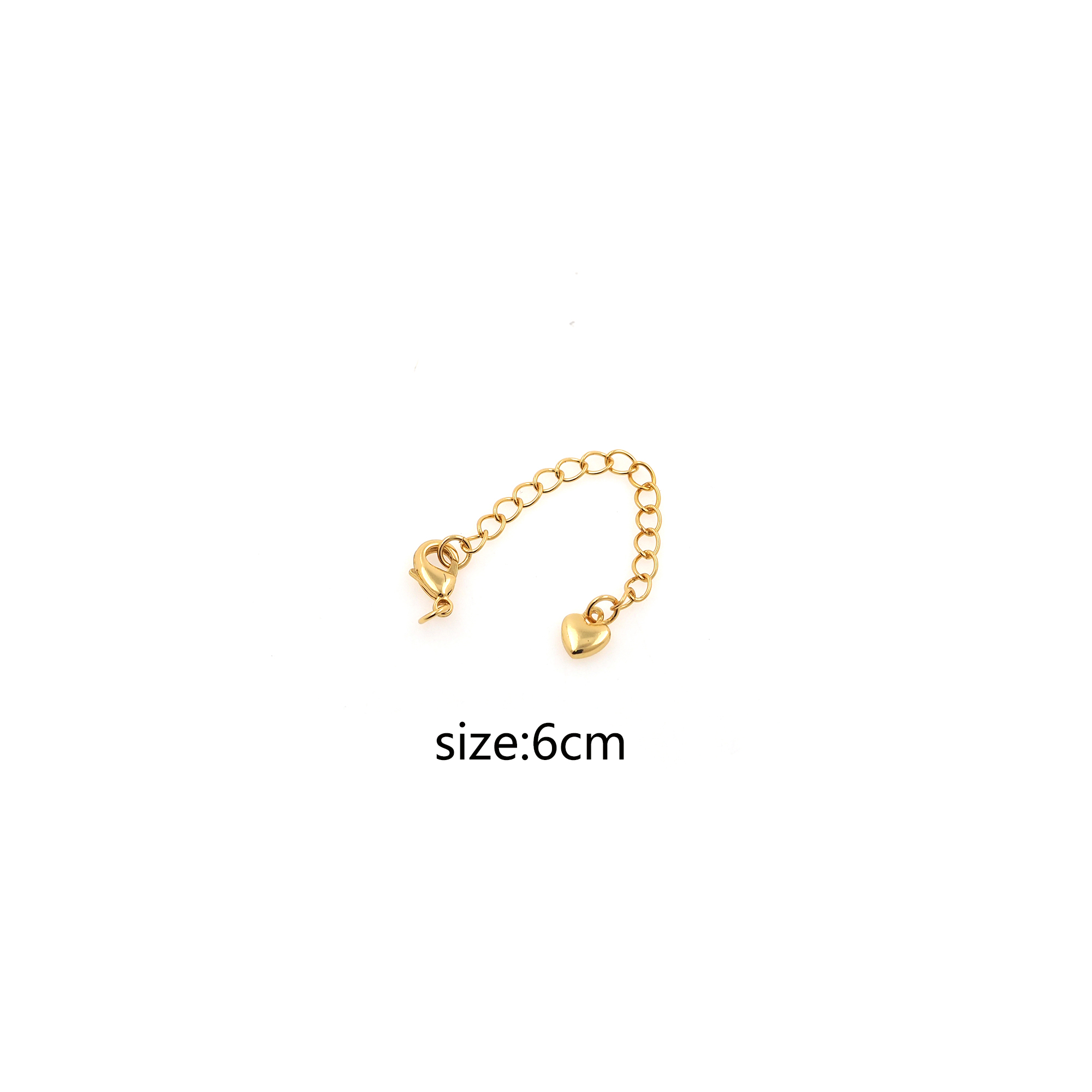 5pcs 18K Gold Filled Chain Extender for Necklace Bracelet Supply Component Findings Extenders Lobster Claw Clasps with Gold Extender Chain