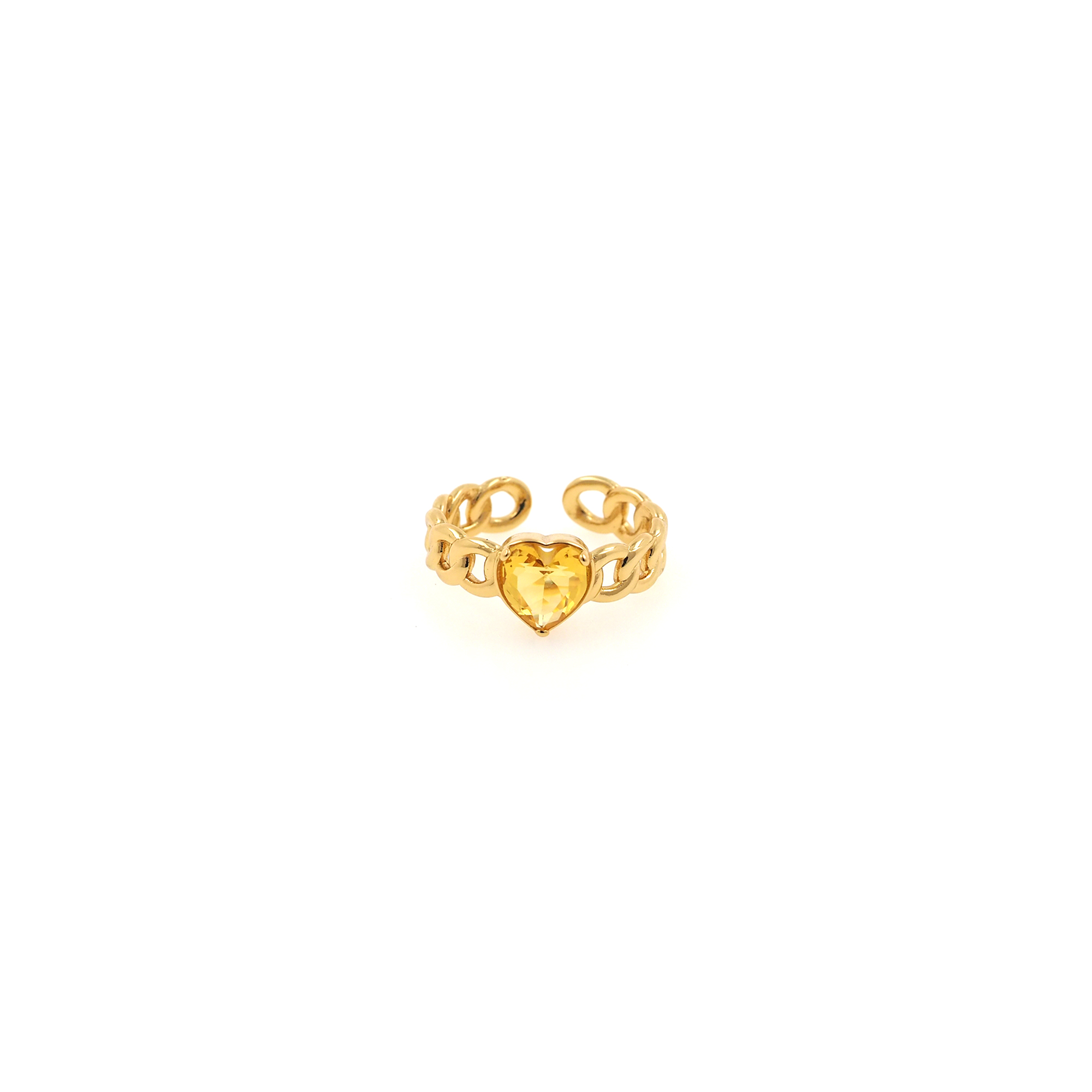 18K Gold Filled Heart Rings,CZ Rings,Adjustable Ring,Minimalist Ring,Open Ring