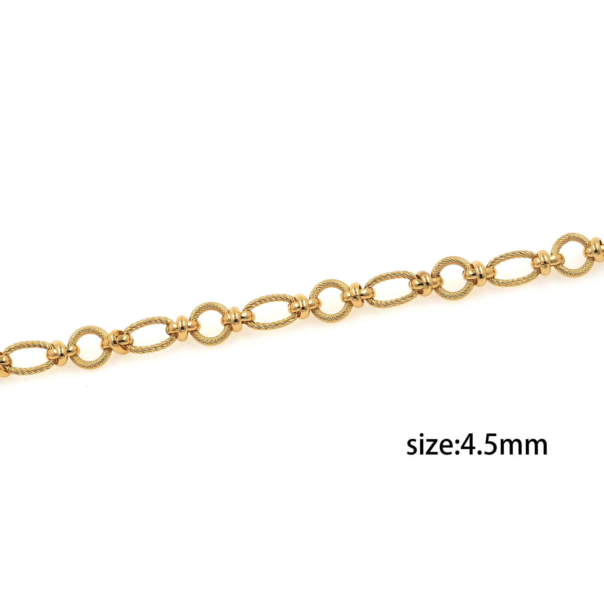 18K Gold Filled Cable Chain Necklace,Oval Chain,Dainty Thin Link Chain,Gold Twist Chain Necklace for Women DIY Jewelry Making Supply