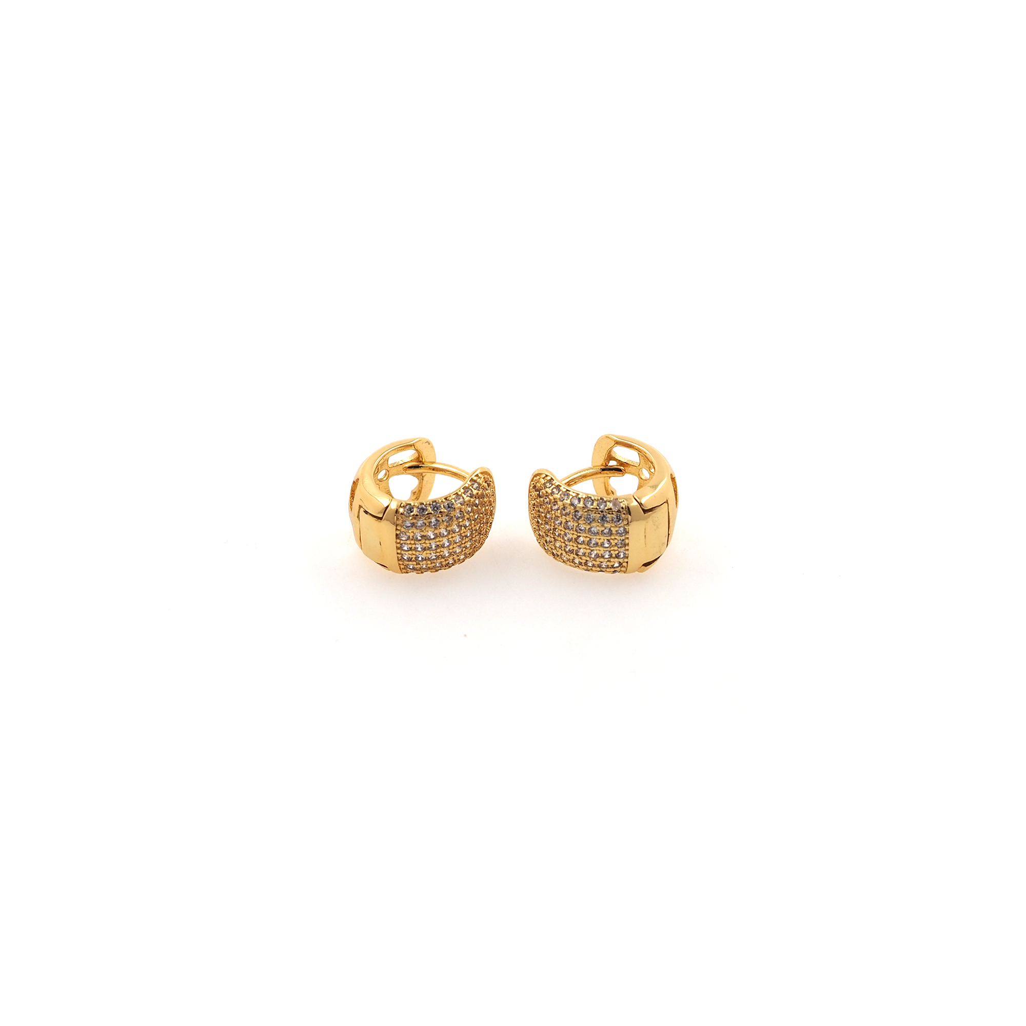 18K Gold Filled Thick Hoops Earrings,CZ Hoops,Dainty Hoops Huggie,Gold Huggies Hoop Earrings,Minimalist Earrings